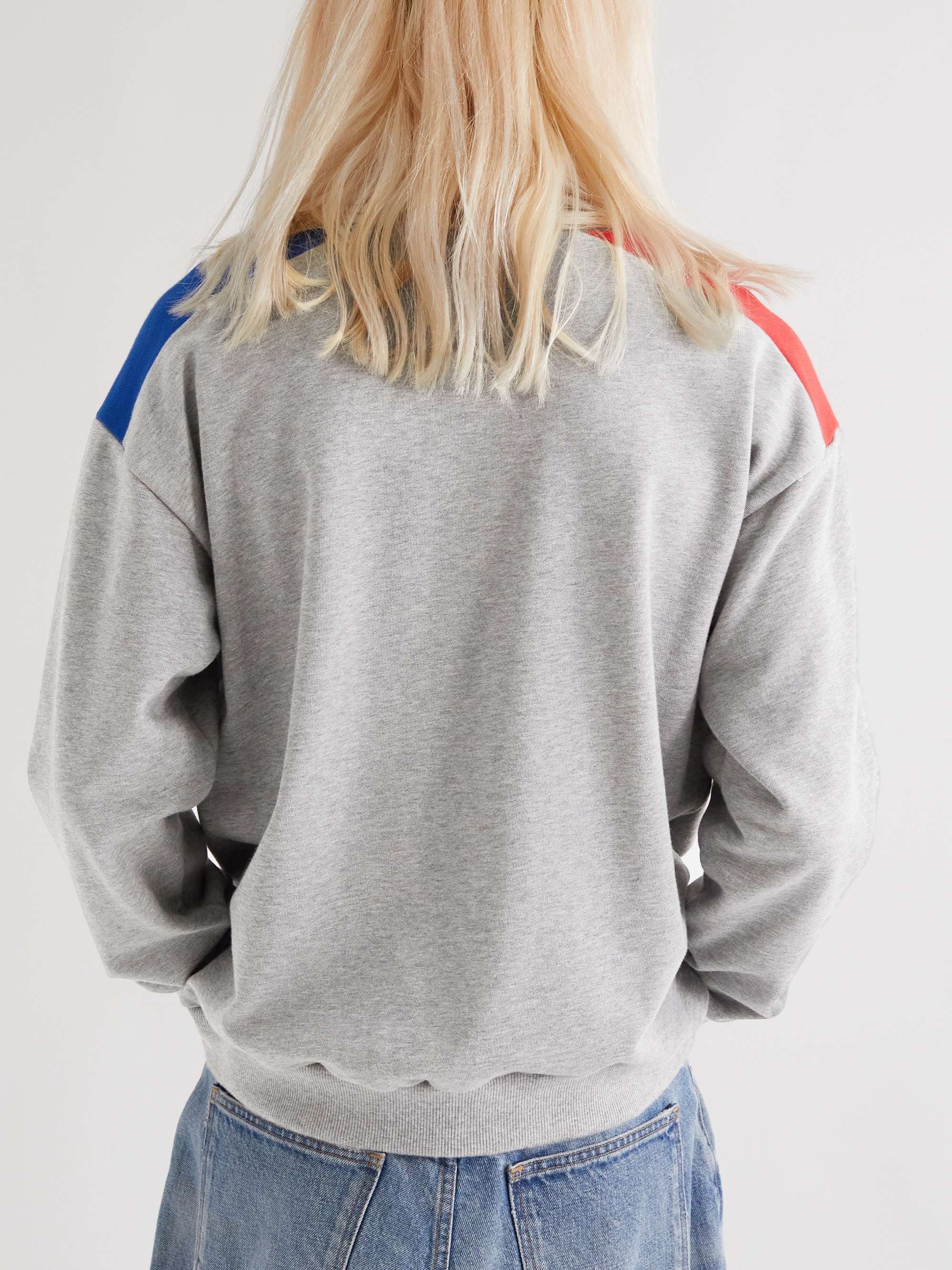 CELINE HOMME Logo-Print Stretch-Cotton Jersey Sweatshirt
