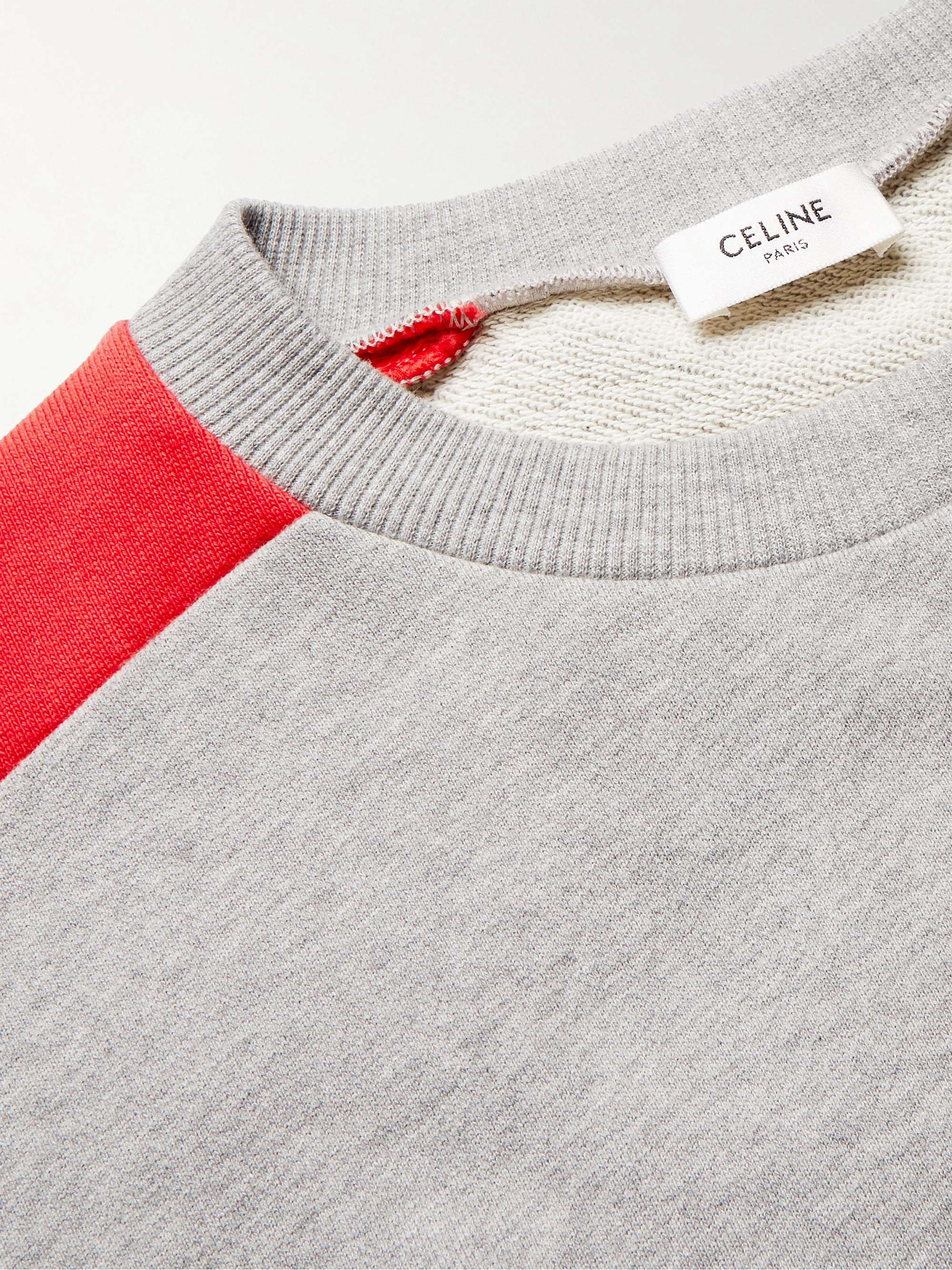 CELINE HOMME Logo-Print Stretch-Cotton Jersey Sweatshirt