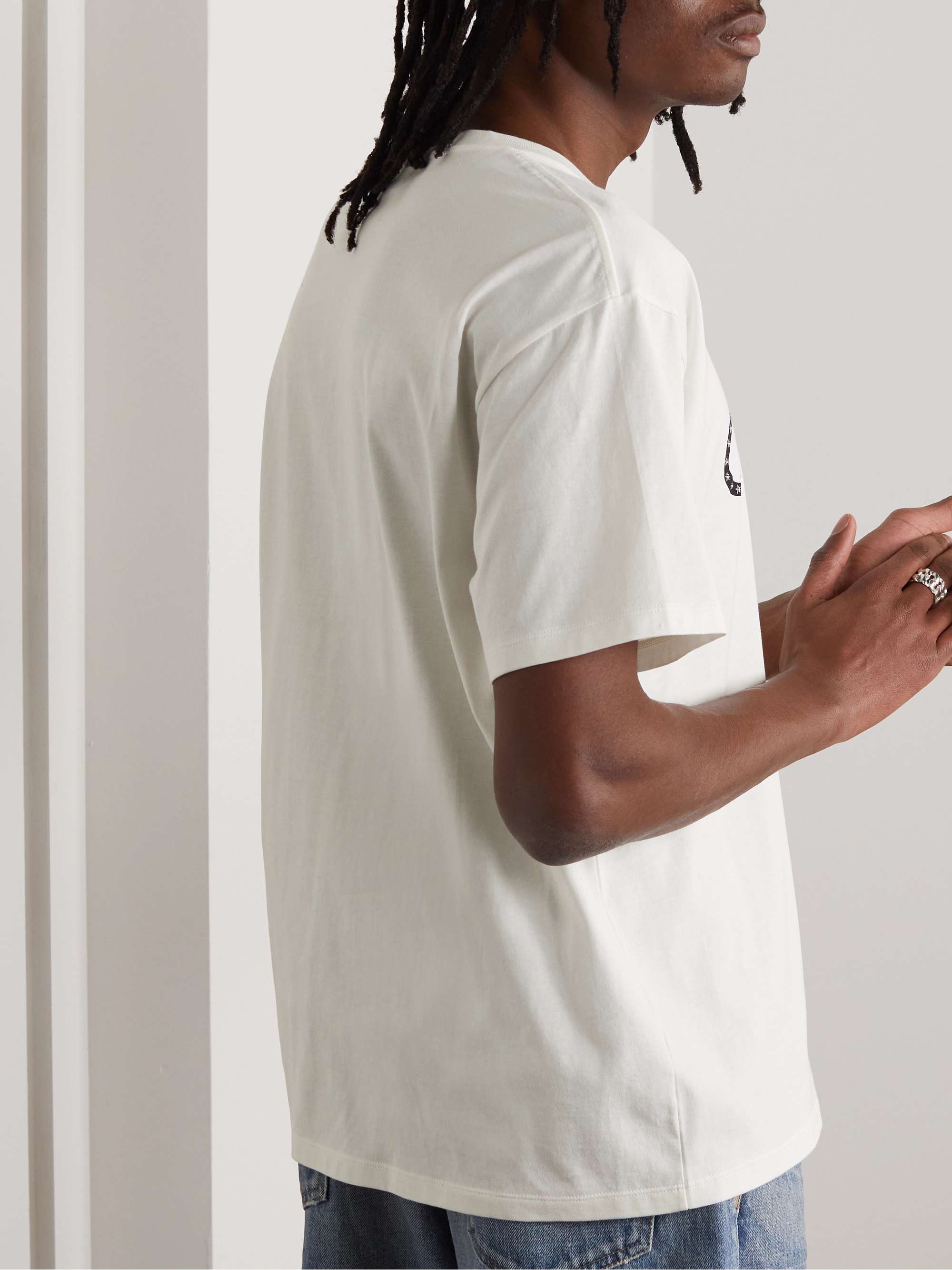 CELINE HOMME Crystal-Embellished Logo-Print Cotton-Jersey T-Shirt