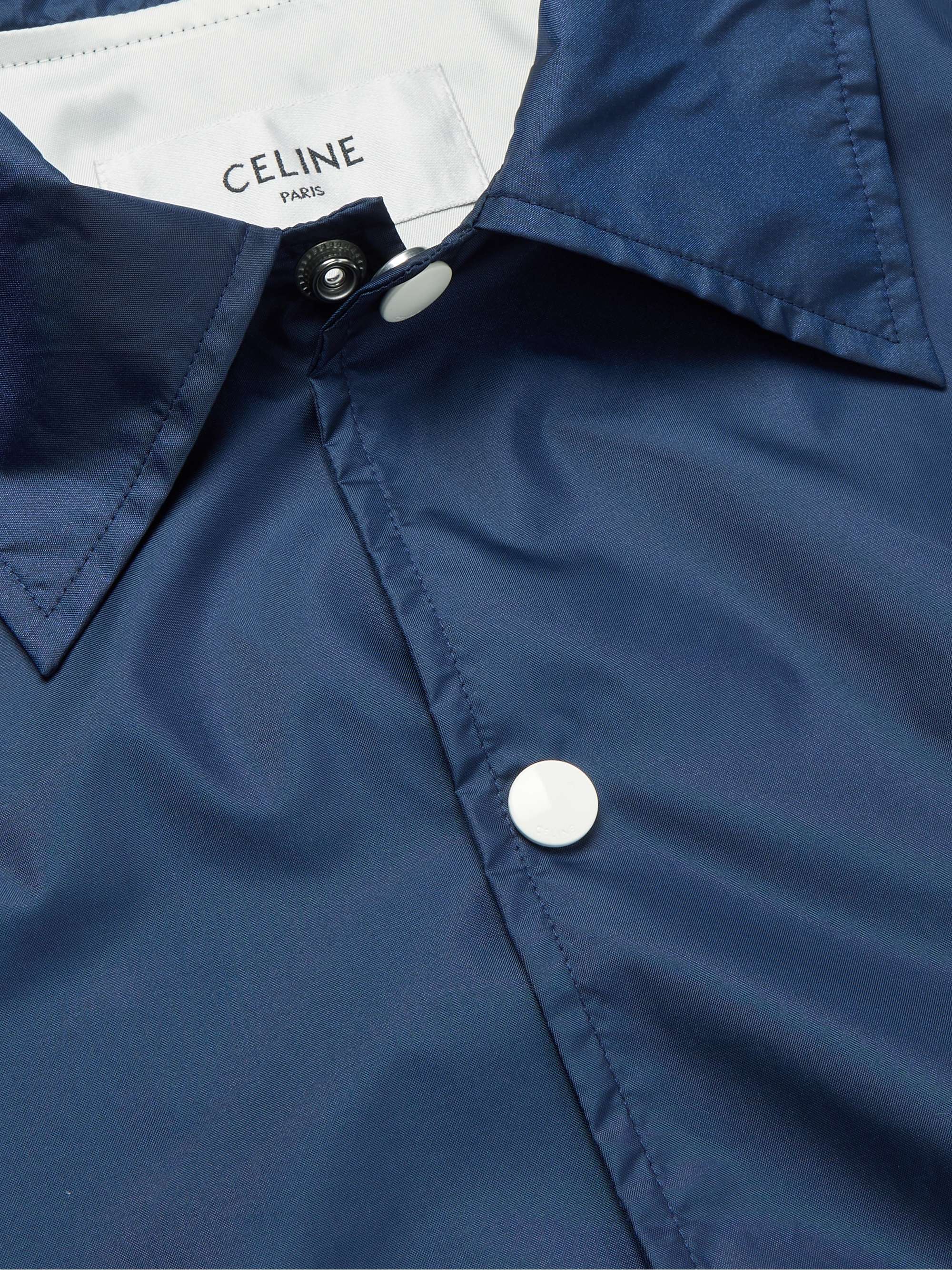 CELINE HOMME Logo-Print Shell Coach Jacket