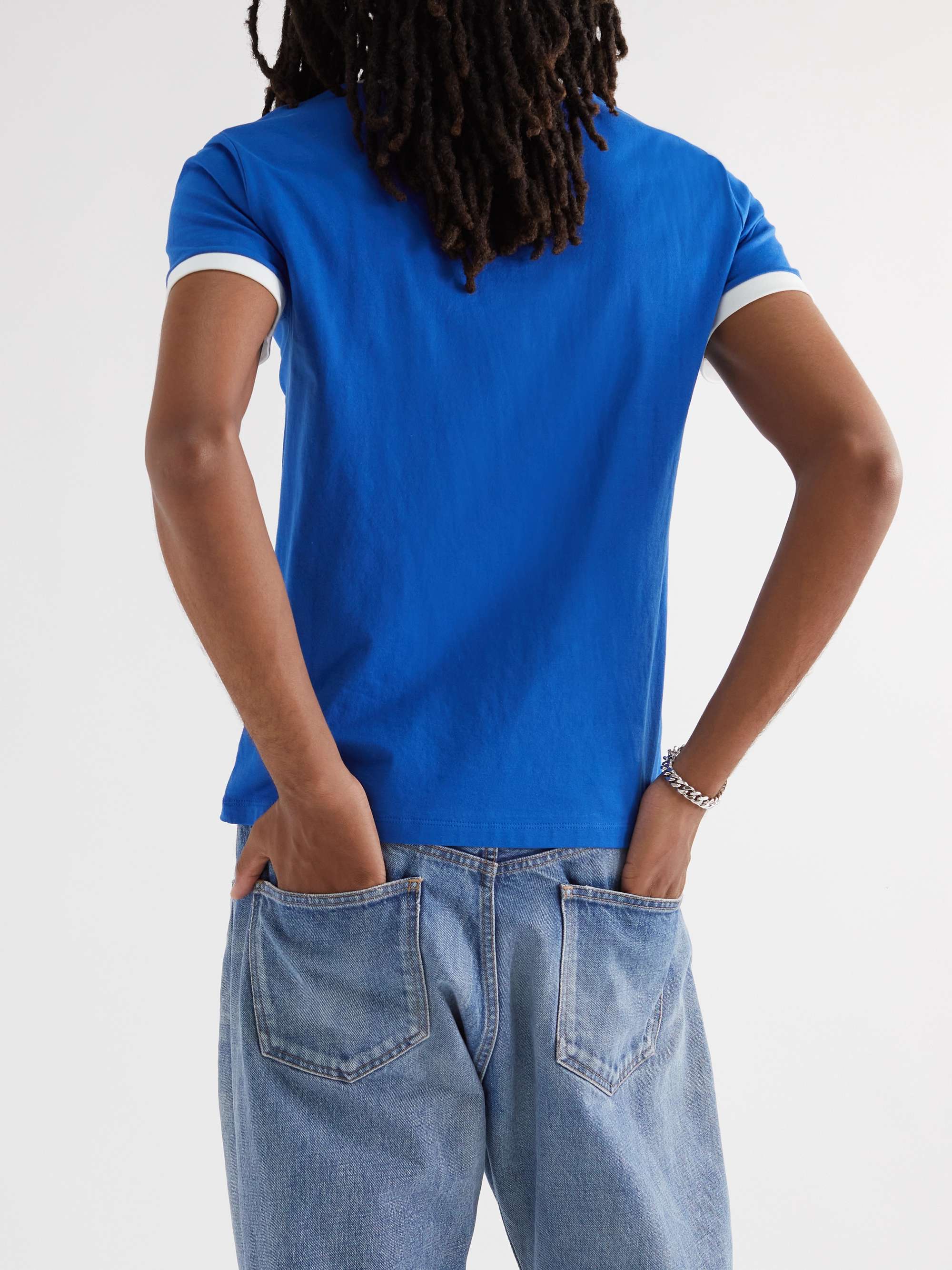 CELINE Slim-Fit Logo-Print Cotton-Jersey T-Shirt
