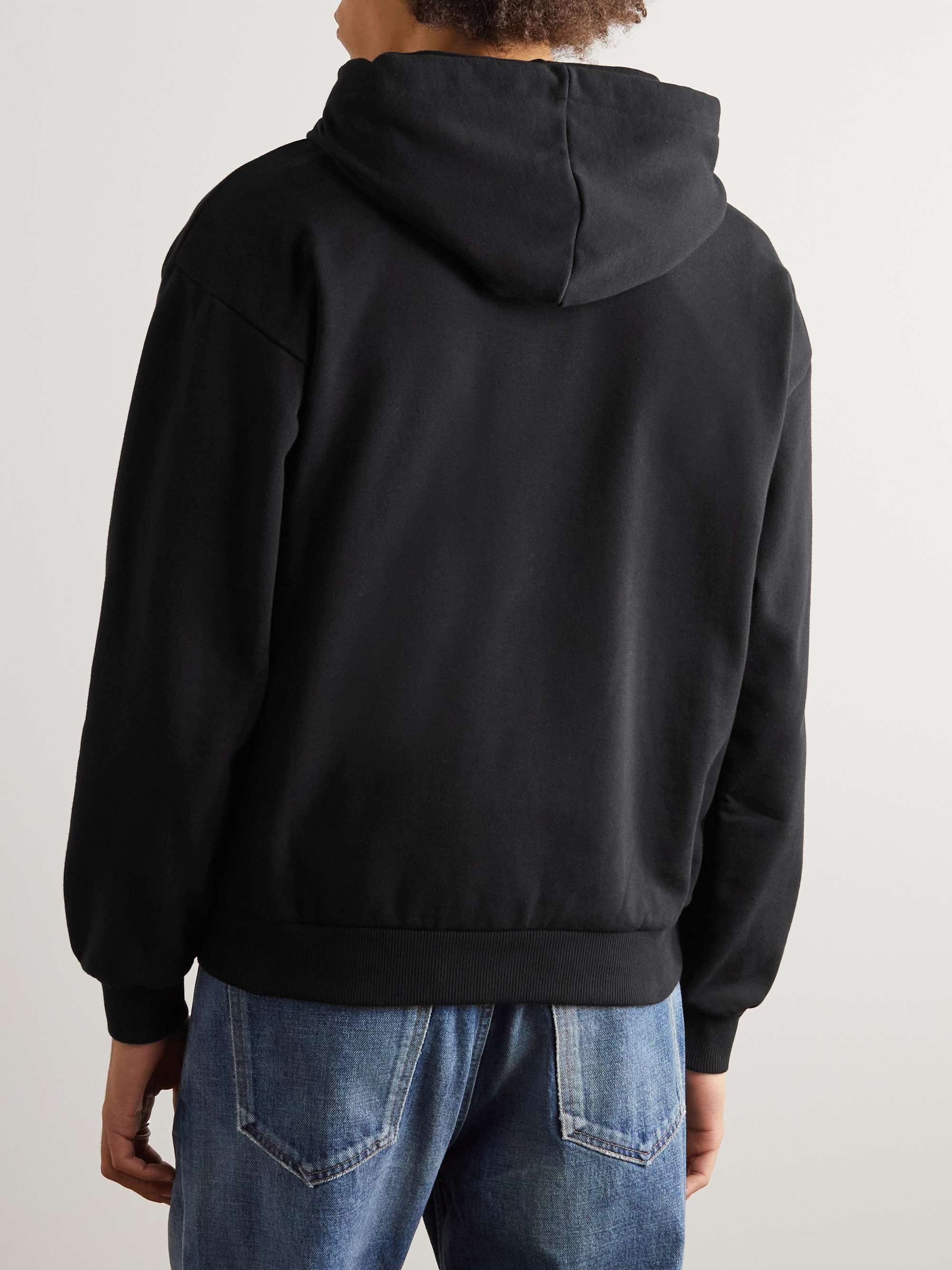 CELINE HOMME Logo-Embellished Cotton-Jersey Hoodie