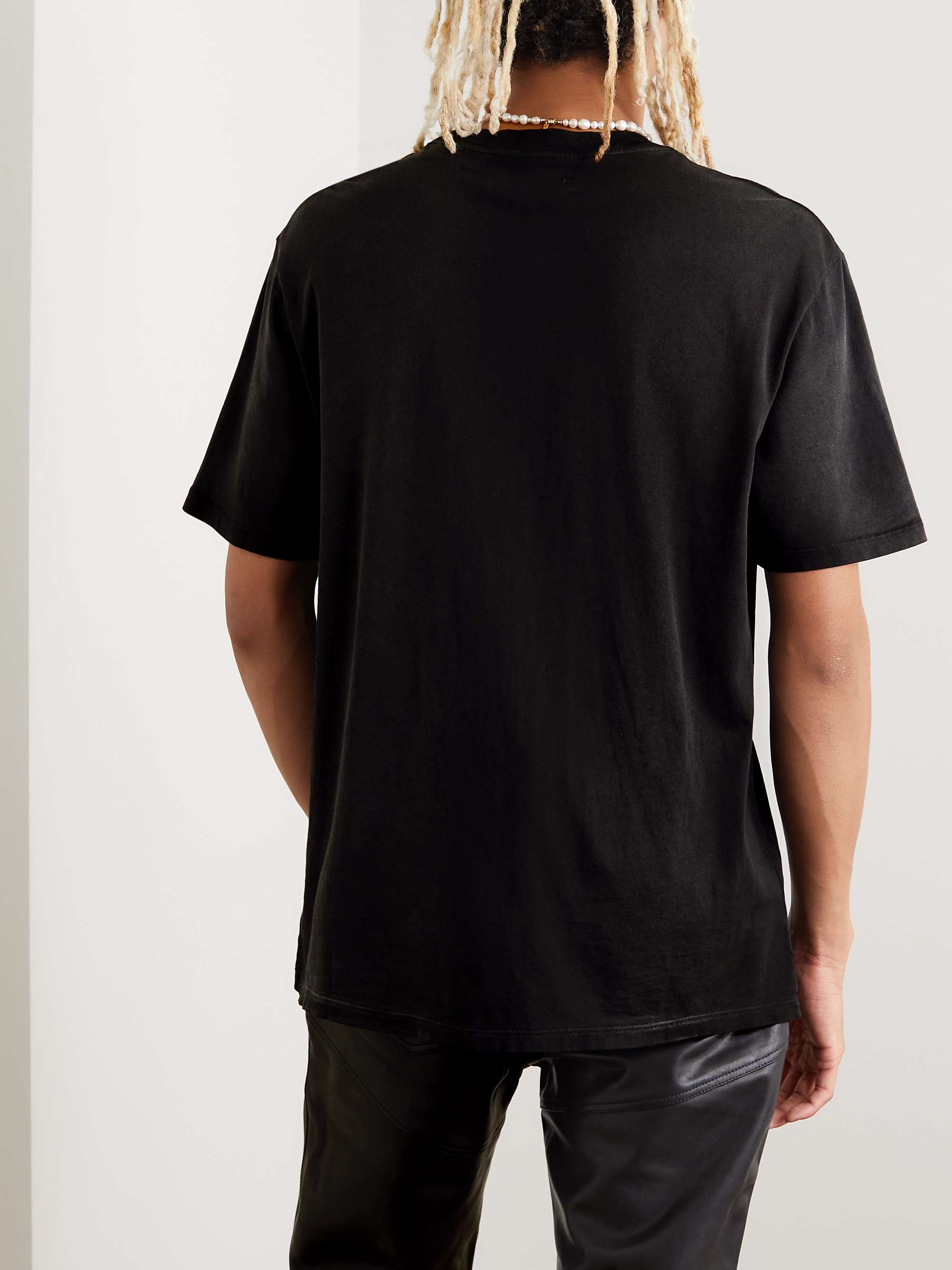 AMIRI Logo-Flocked Cotton-Jersey T-Shirt