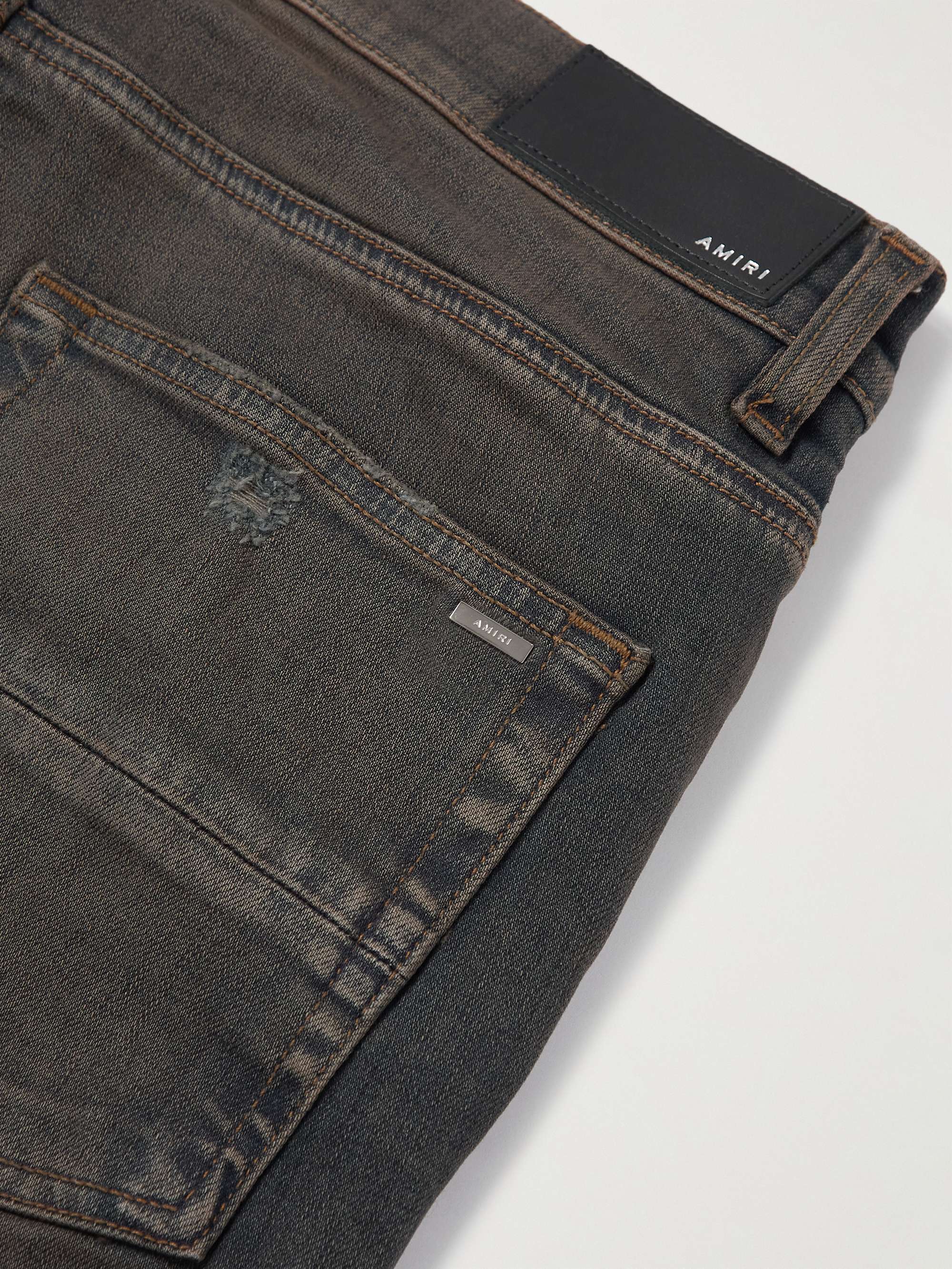 AMIRI MX1 Skinny-Fit Panelled Distressed Jeans