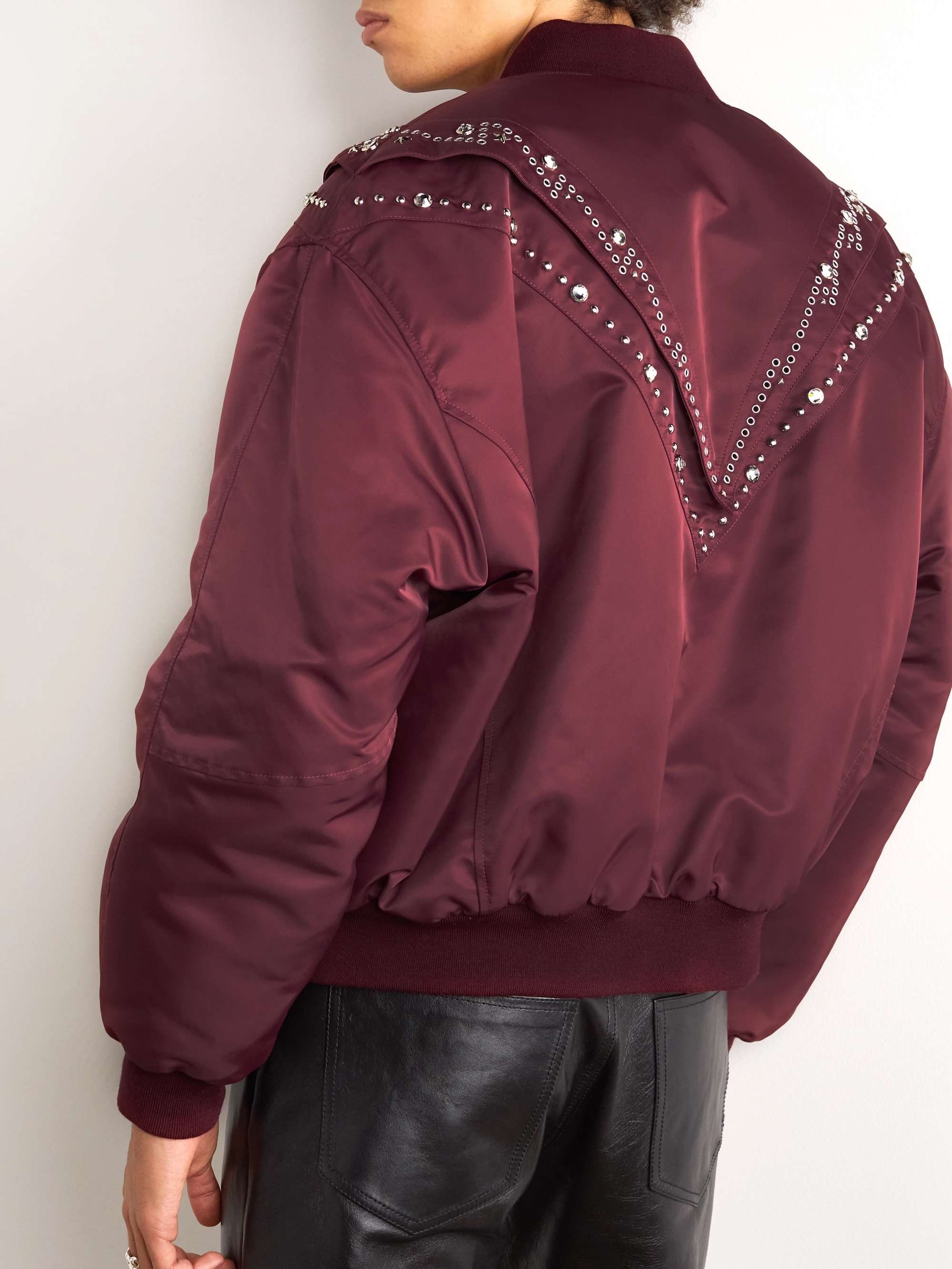 CELINE HOMME Embellished Shell Bomber Jacket