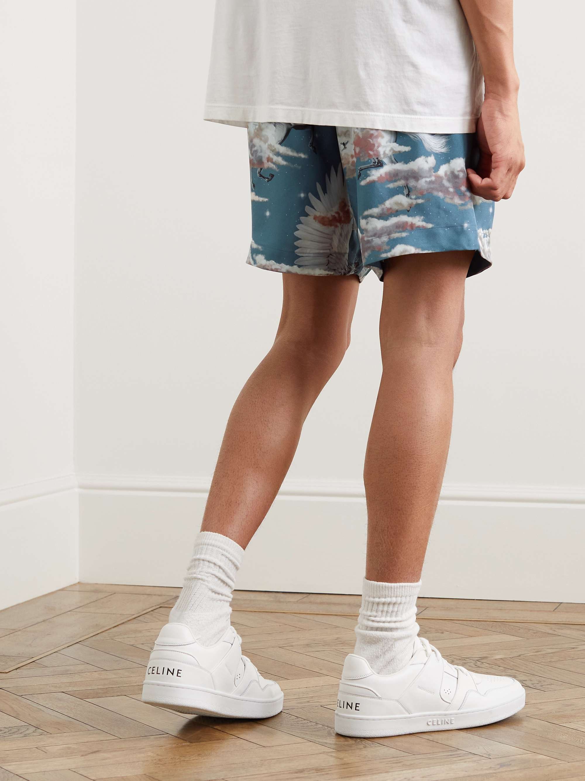 AMIRI StraightLeg Printed SilkTwill Drawstring Shorts for Men MR PORTER