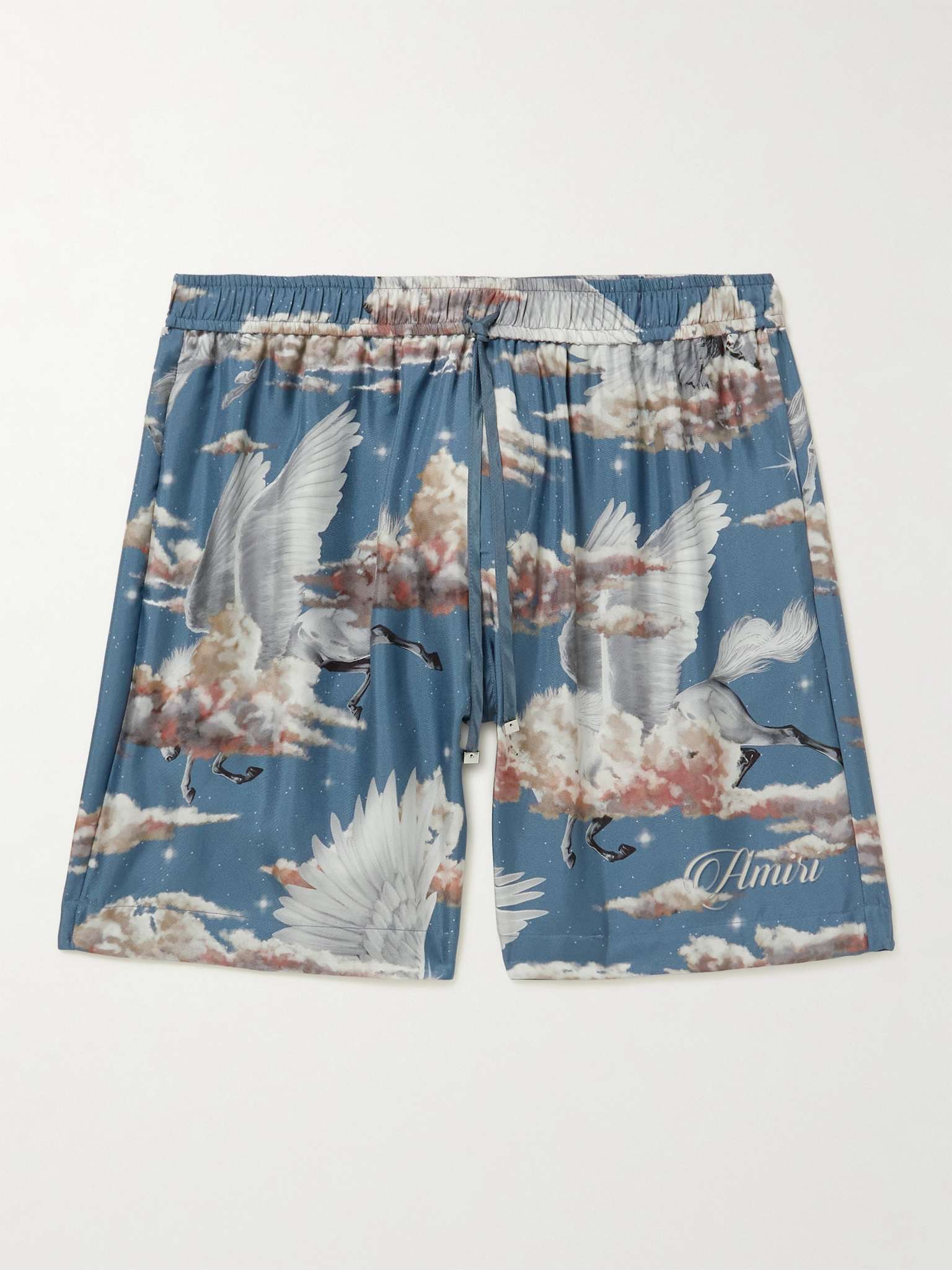 AMIRI StraightLeg Printed SilkTwill Drawstring Shorts for Men MR PORTER