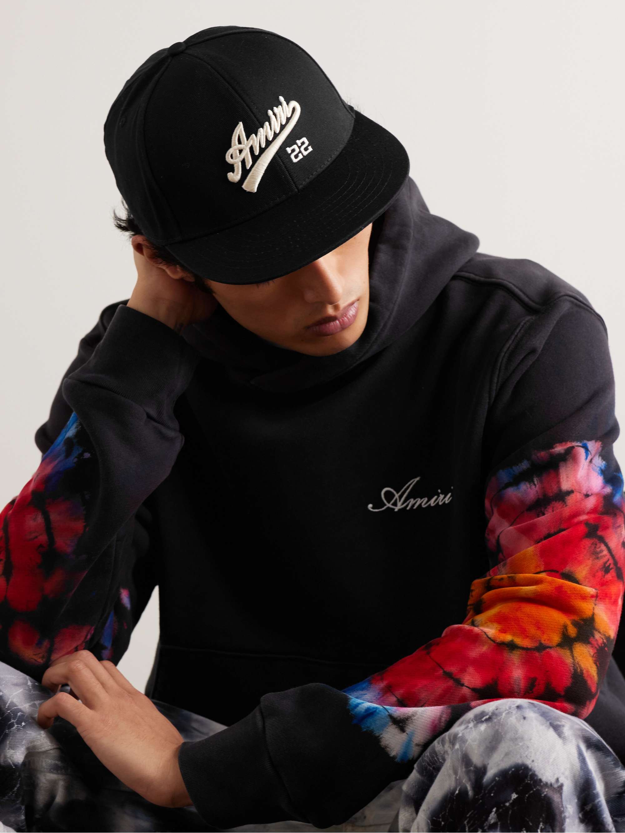 AMIRI Logo-Embroidered Cotton-Twill Baseball Cap