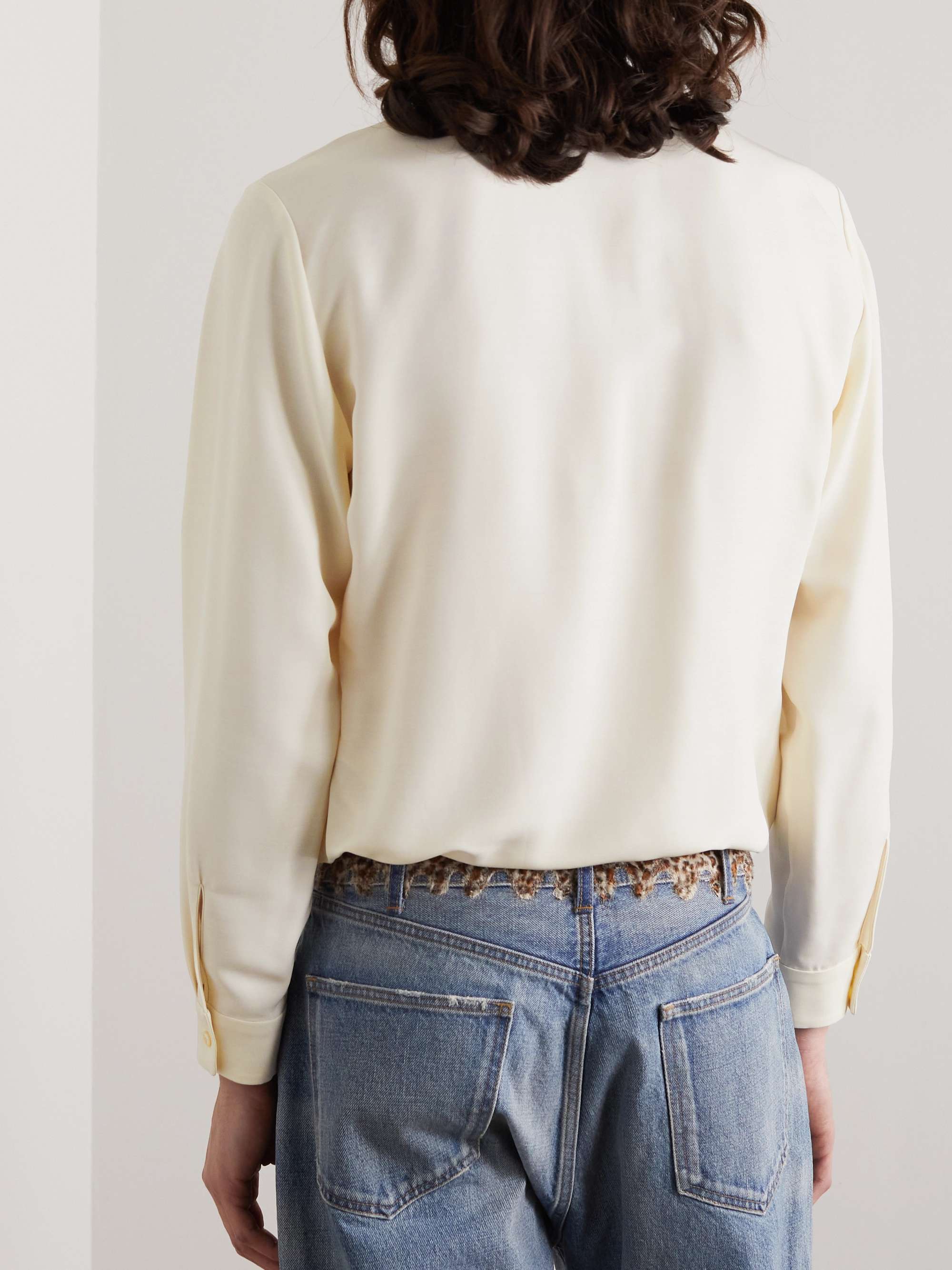 CELINE HOMME Silk and Wool-Blend Cady Shirt