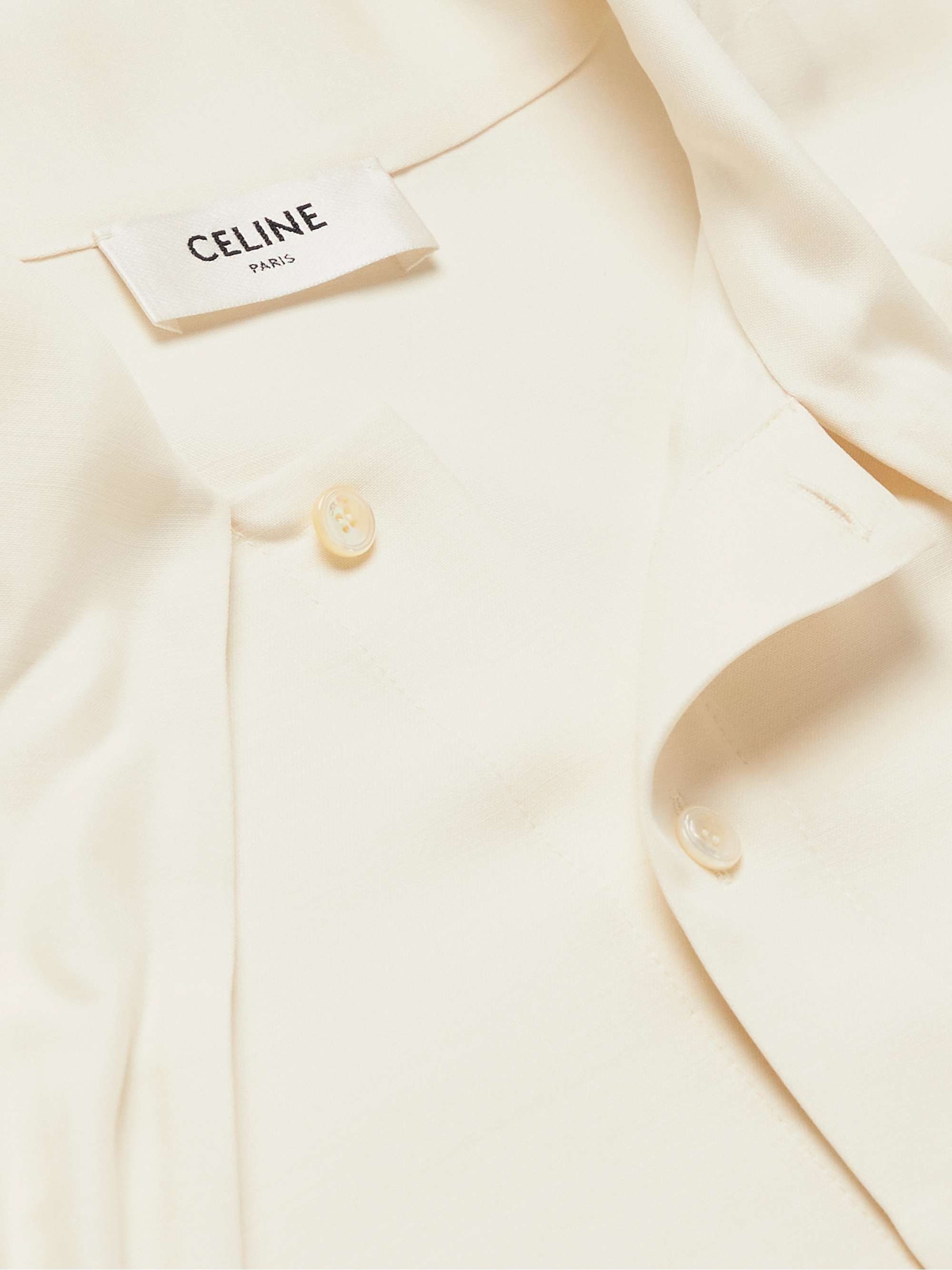 CELINE HOMME Silk and Wool-Blend Cady Shirt