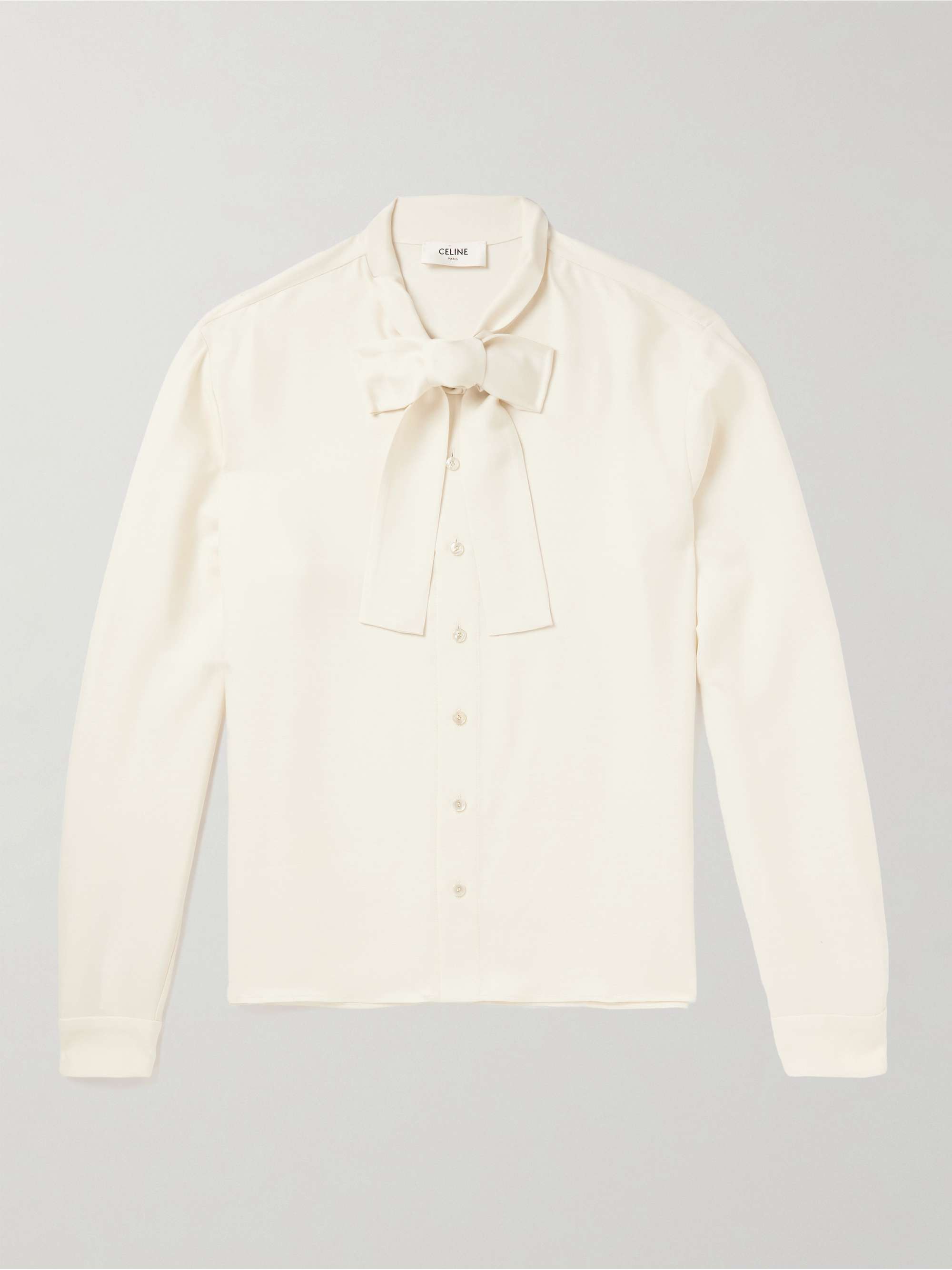 CELINE Silk and Wool-Blend Cady Shirt