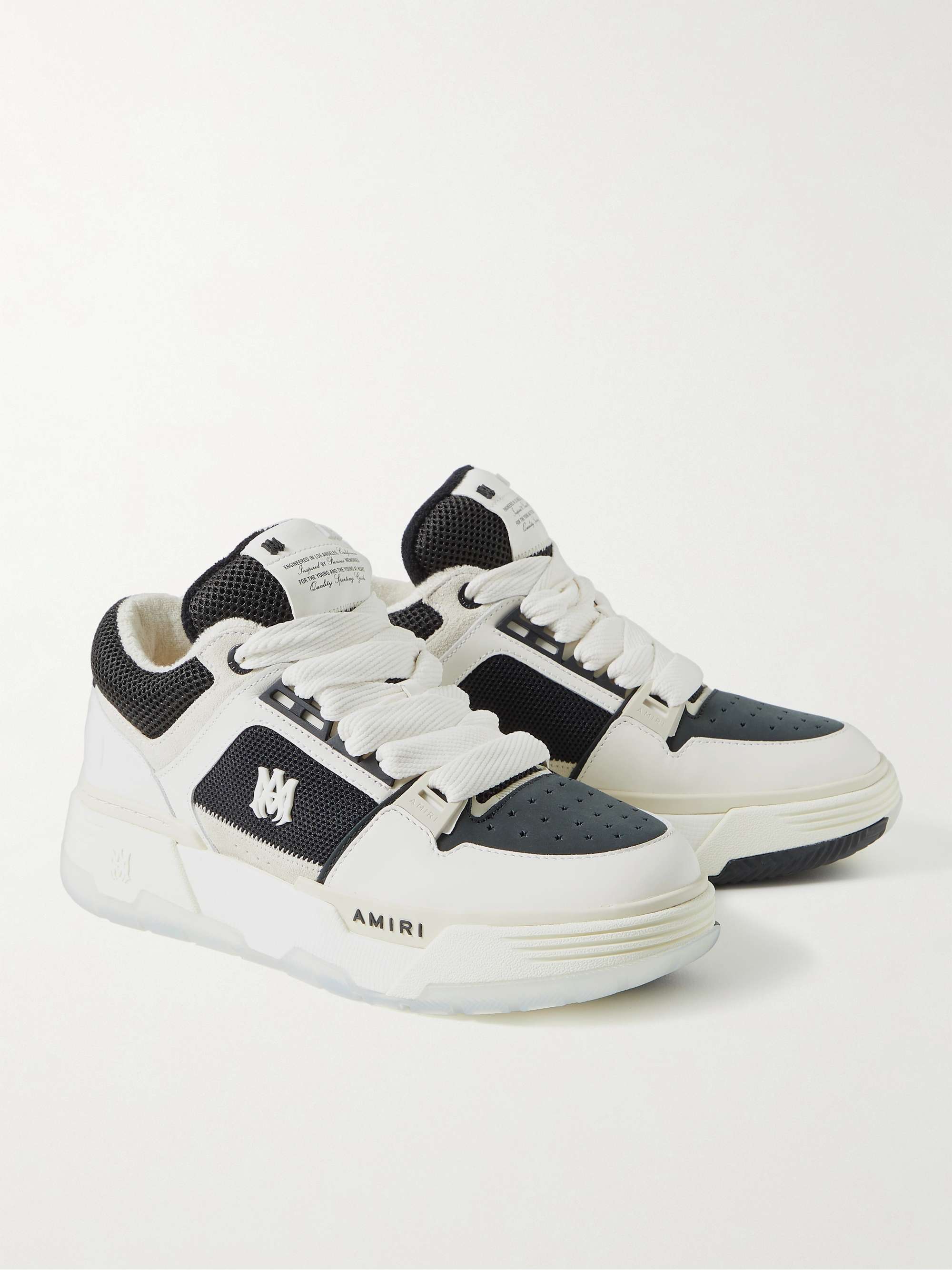 MA-1 Leather, Suede and Mesh Sneakers