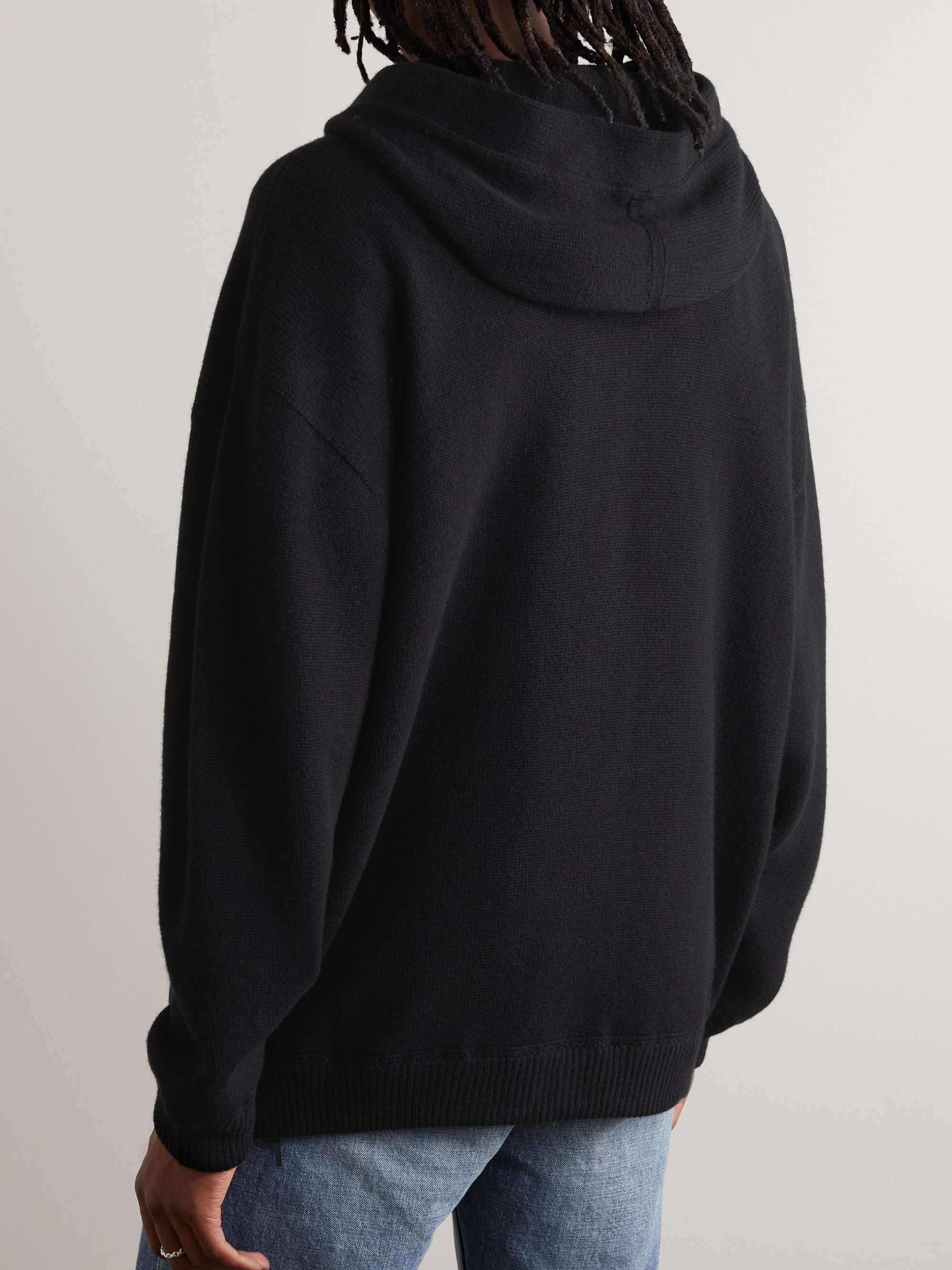CELINE HOMME Oversized Wool and Cashmere-Blend Zip-Up Hoodie