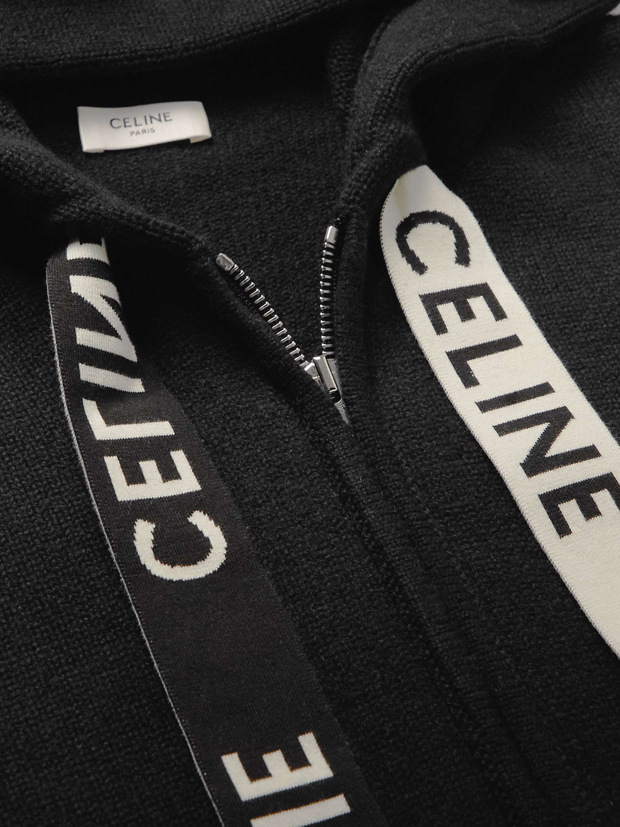 CELINE HOMME Oversized Wool and Cashmere-Blend Zip-Up Hoodie