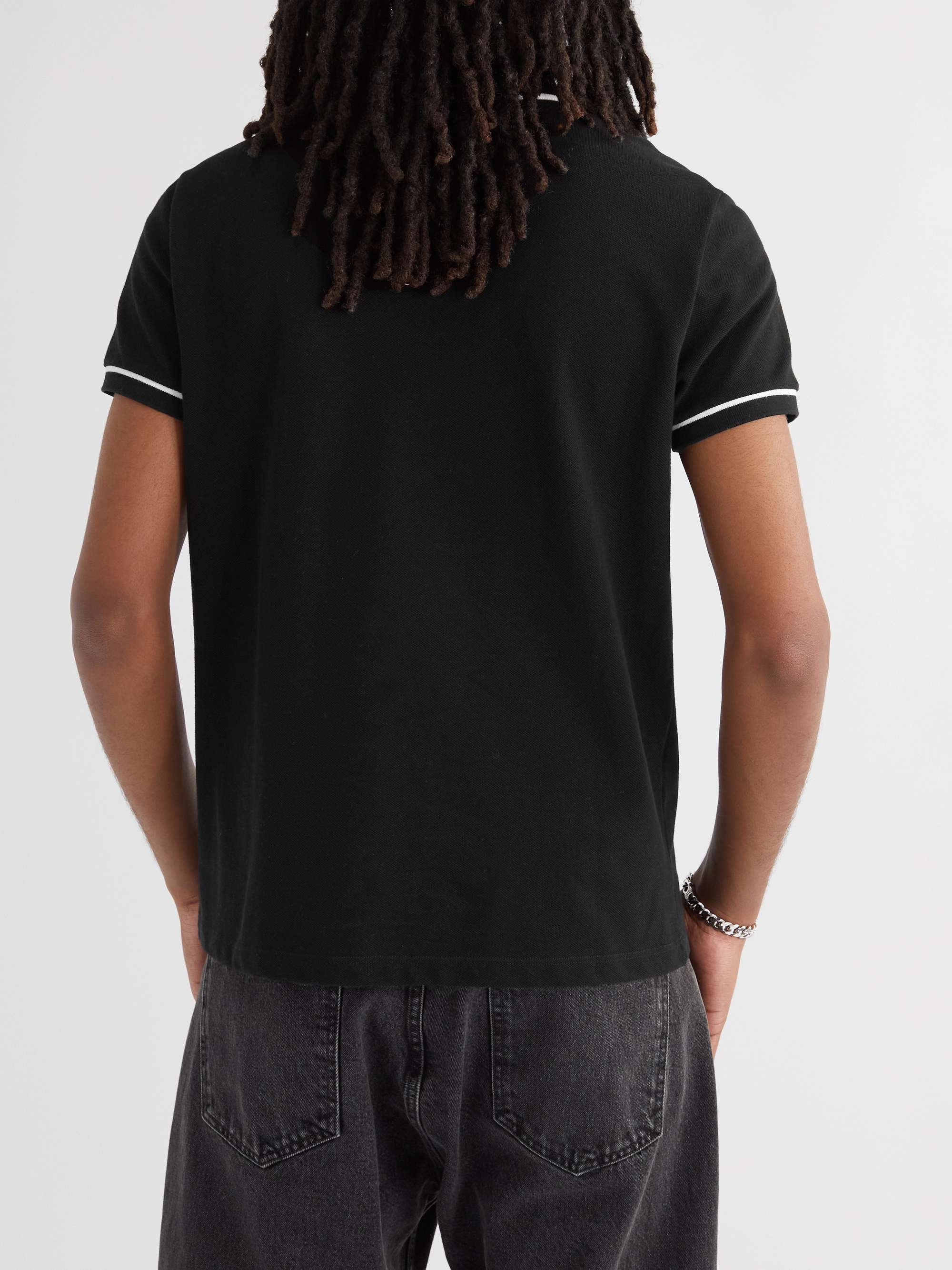 CELINE HOMME Logo-Embroidered Cotton-Piqué Polo Shirt