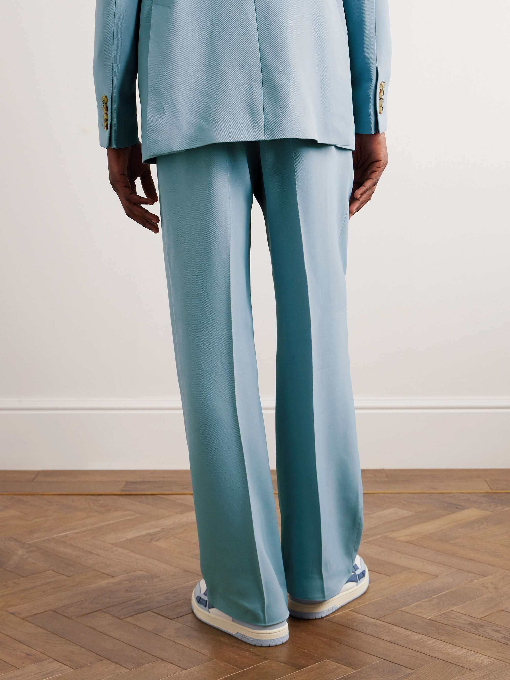 AMIRI Straight-Leg Pleated Twill Trousers