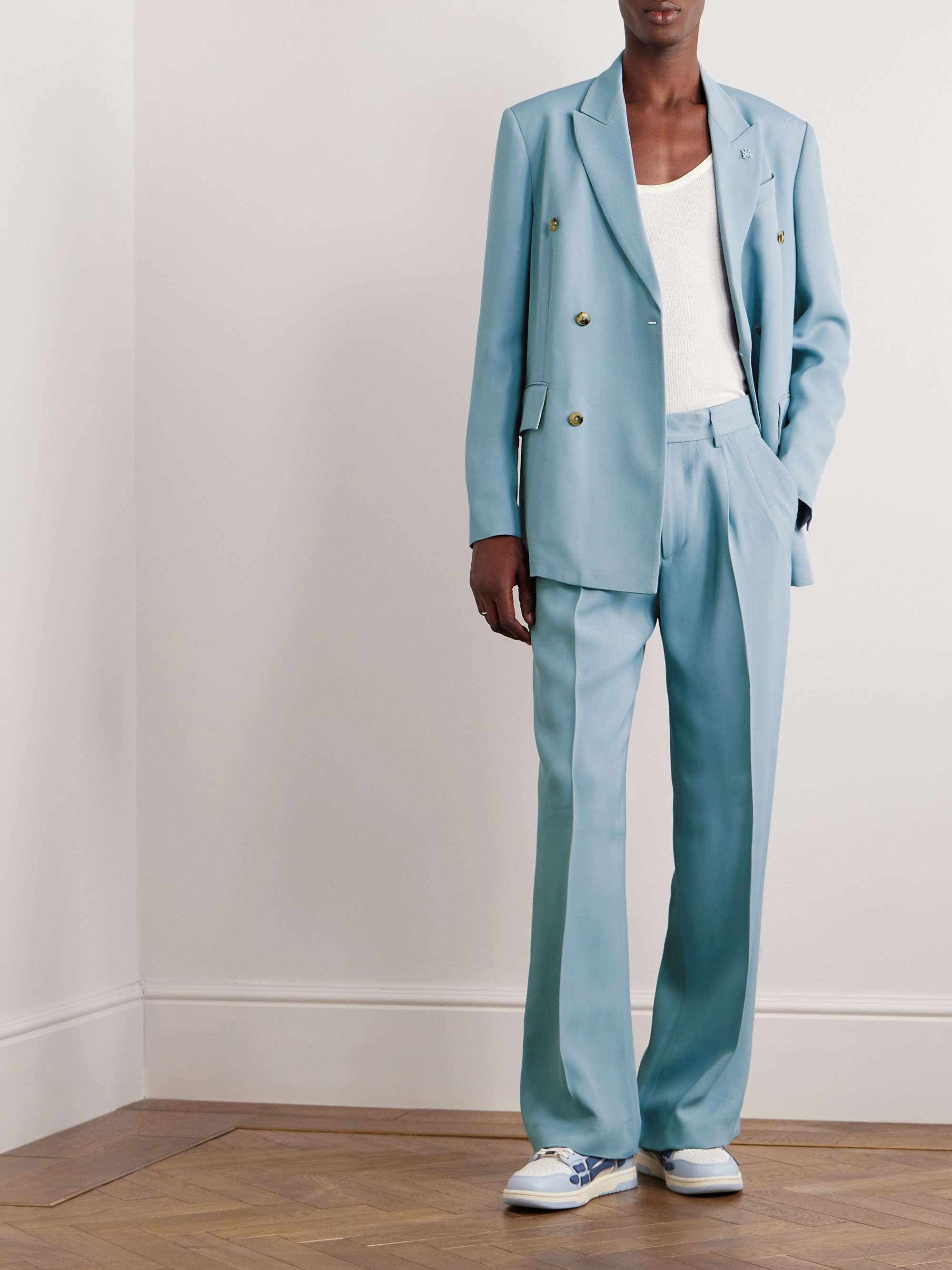 AMIRI Straight-Leg Pleated Twill Trousers