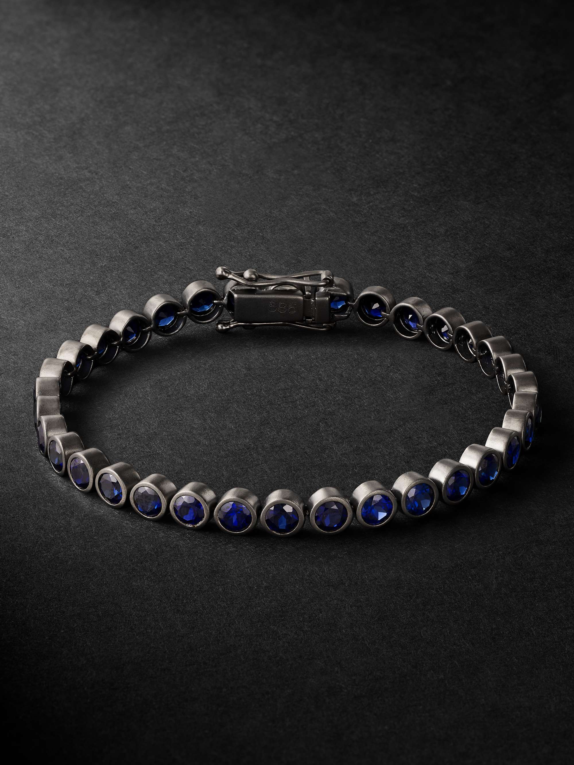 Custom Large Emerald and Sapphire Bracelet Los Angeles | Peter Norman