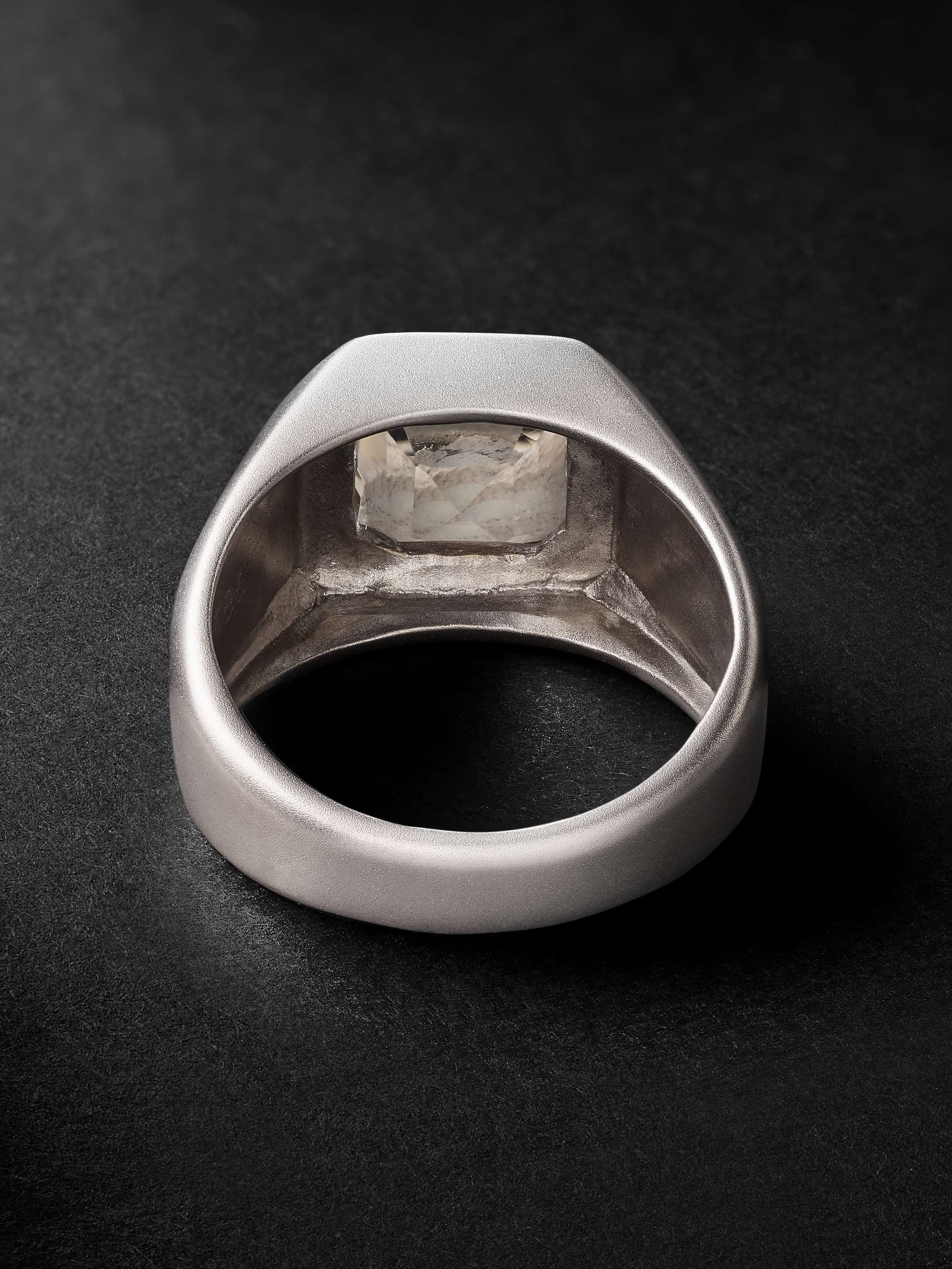 42 SUNS Medium 14-Karat White Gold Topaz Ring