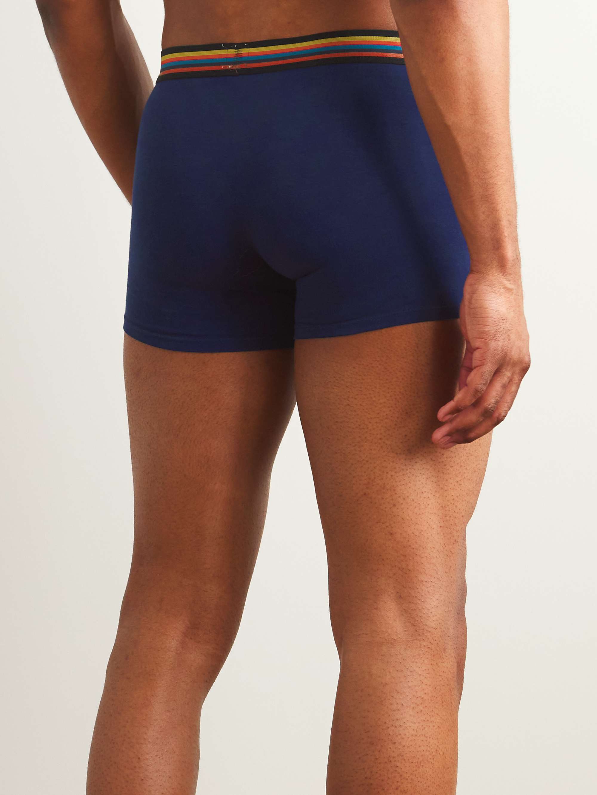 PAUL SMITH Three-Pack Striped Stretch-Cotton Boxer Briefs
