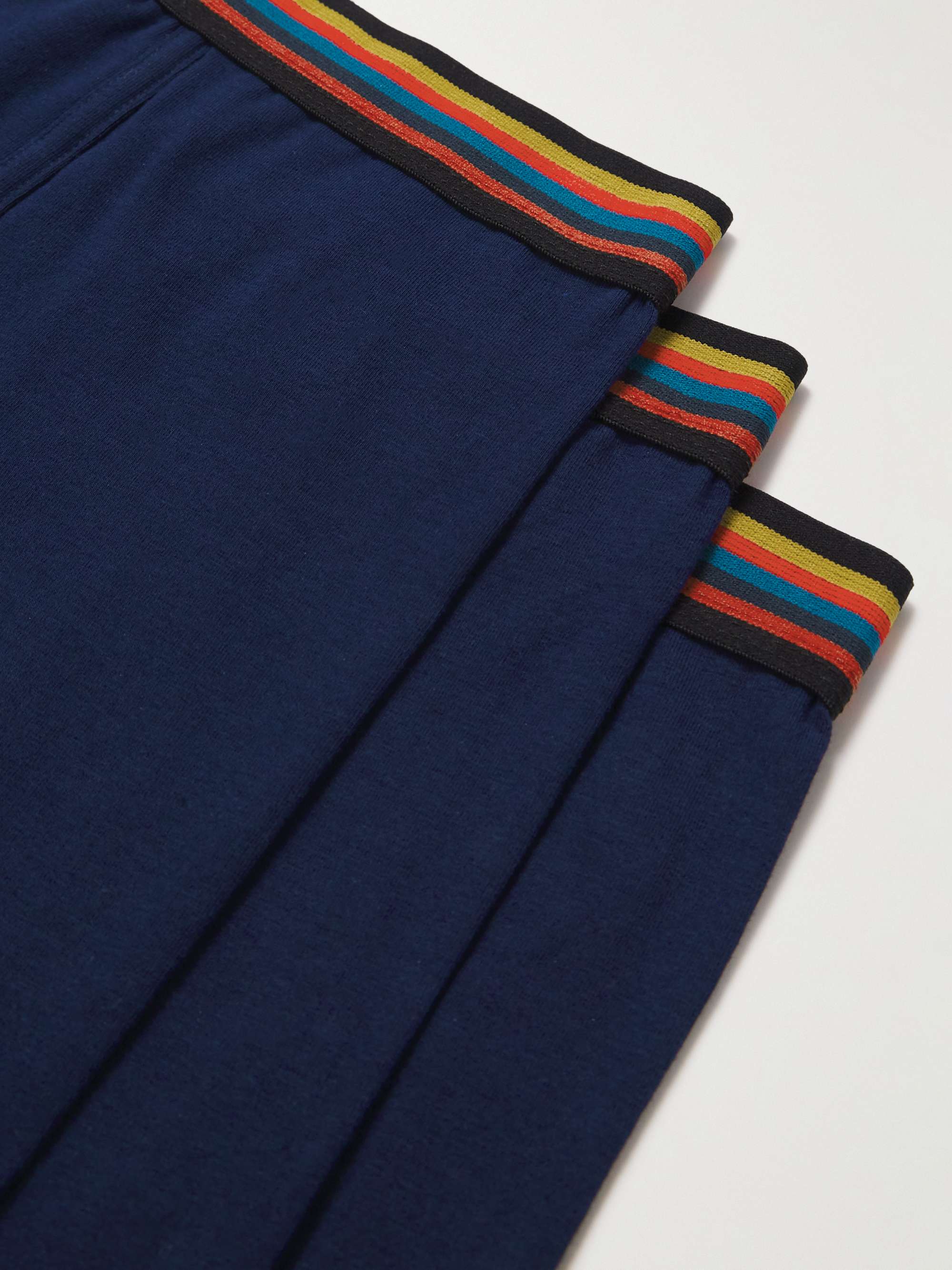 PAUL SMITH Three-Pack Striped Stretch-Cotton Boxer Briefs