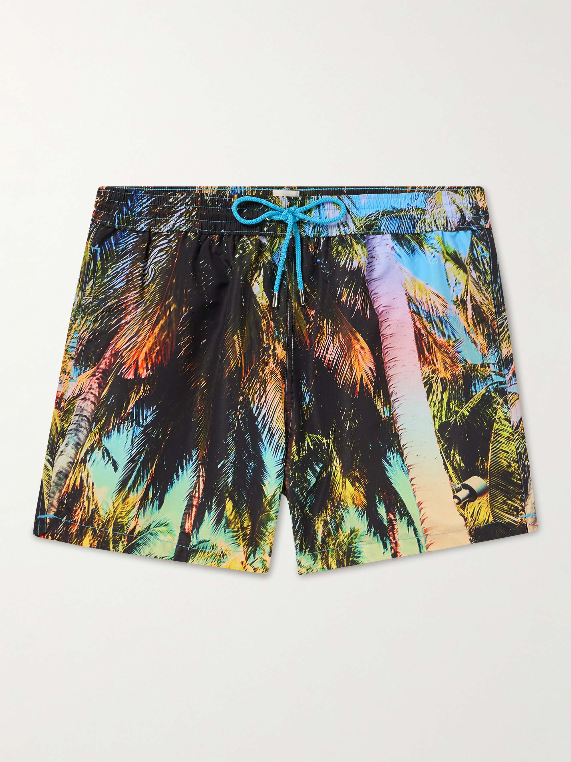 PAUL SMITH Straight-Leg Mid-Length Printed Recycled Swim Shorts for Men ...