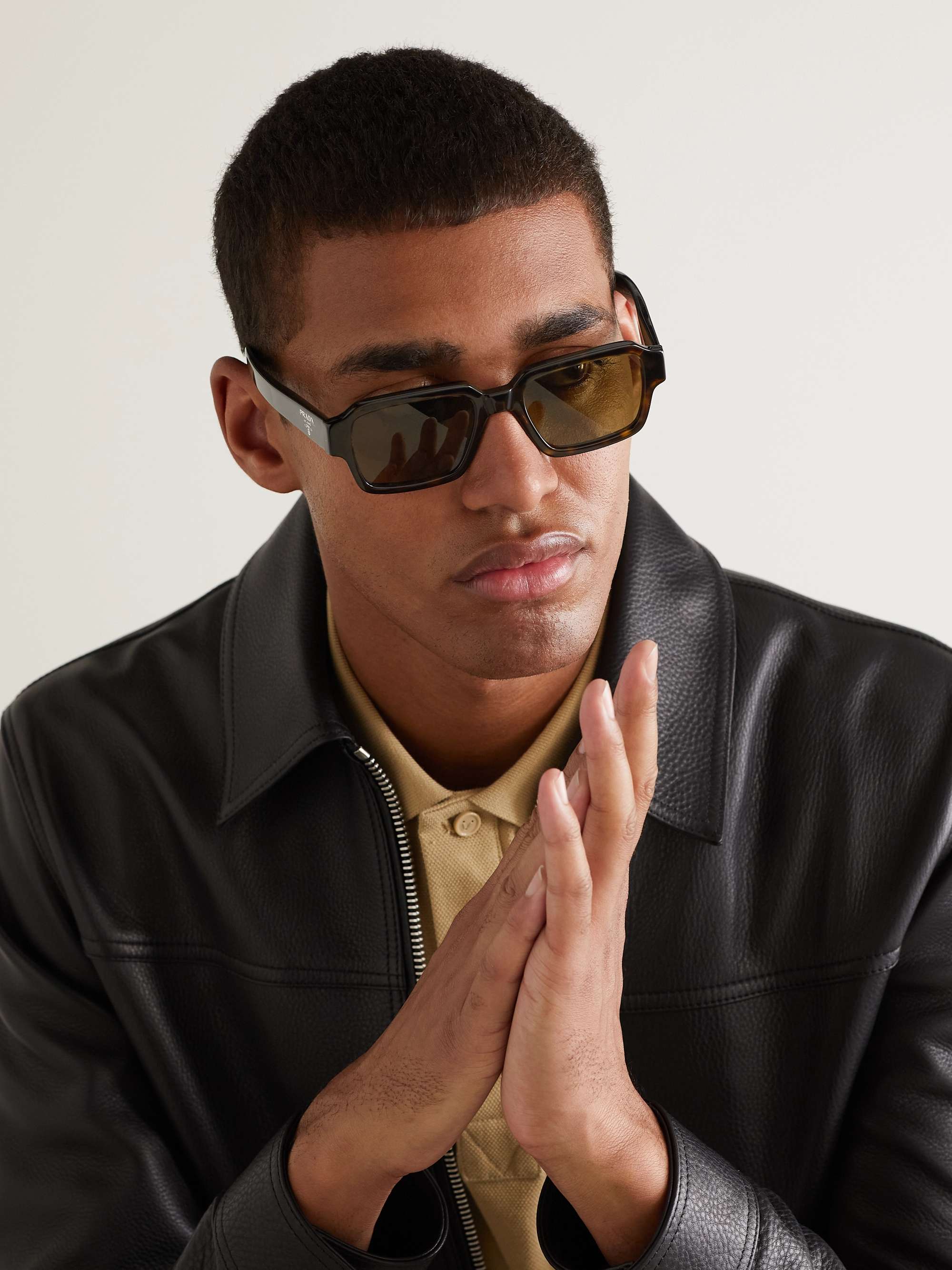 PRADA EYEWEAR Square-Frame Tortoiseshell Acetate Sunglasses | MR PORTER