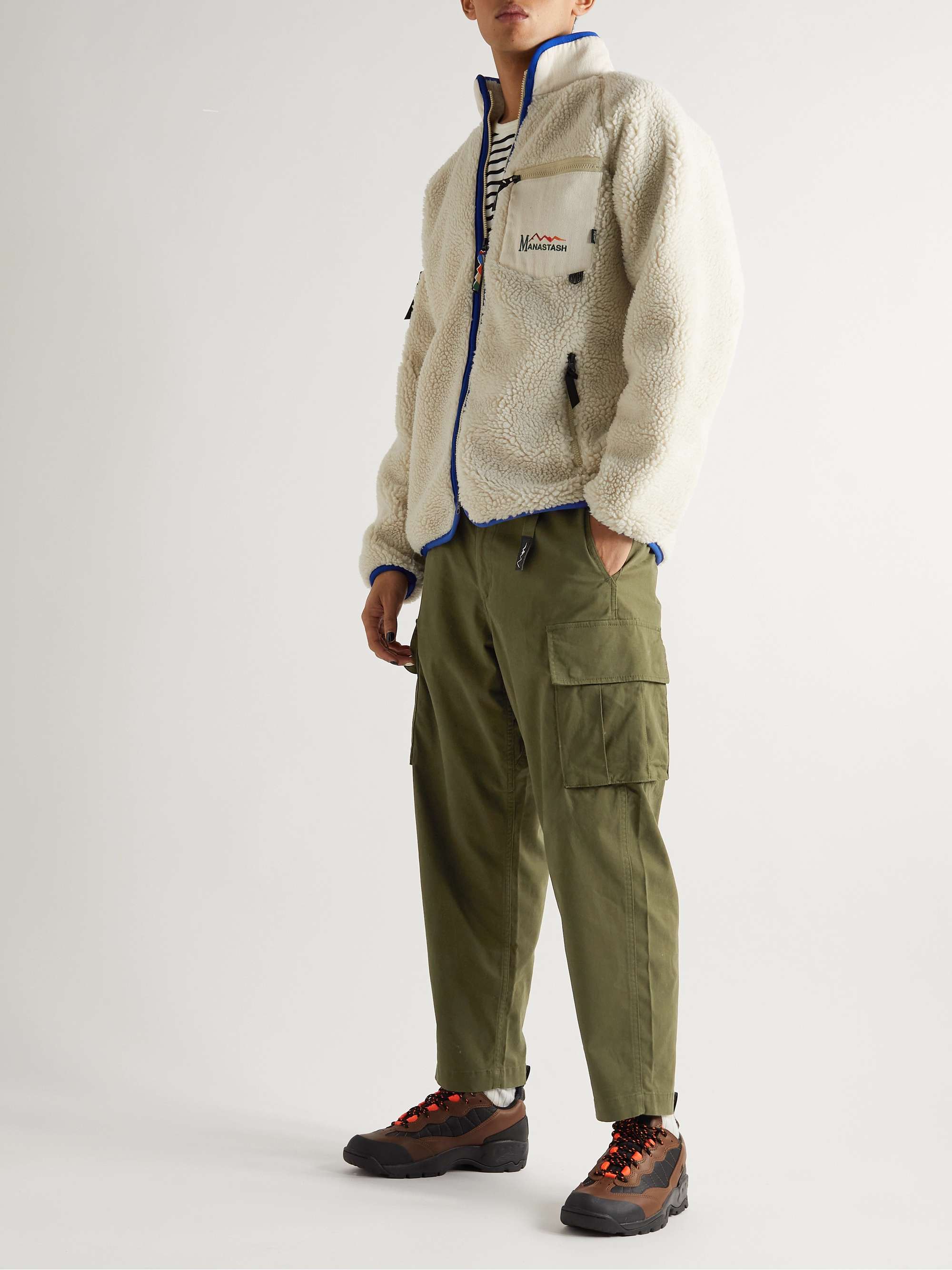 MANASTASH Flex Climber Straight-Leg Belted Cotton-Blend Twill Cargo Trousers