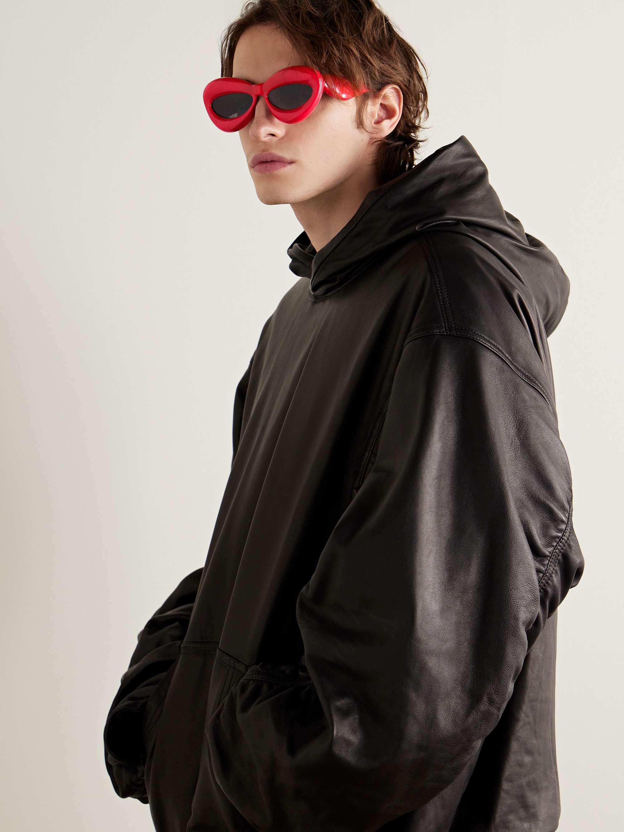 LOEWE EYEWEAR Inflated cat-eye acetate sunglasses