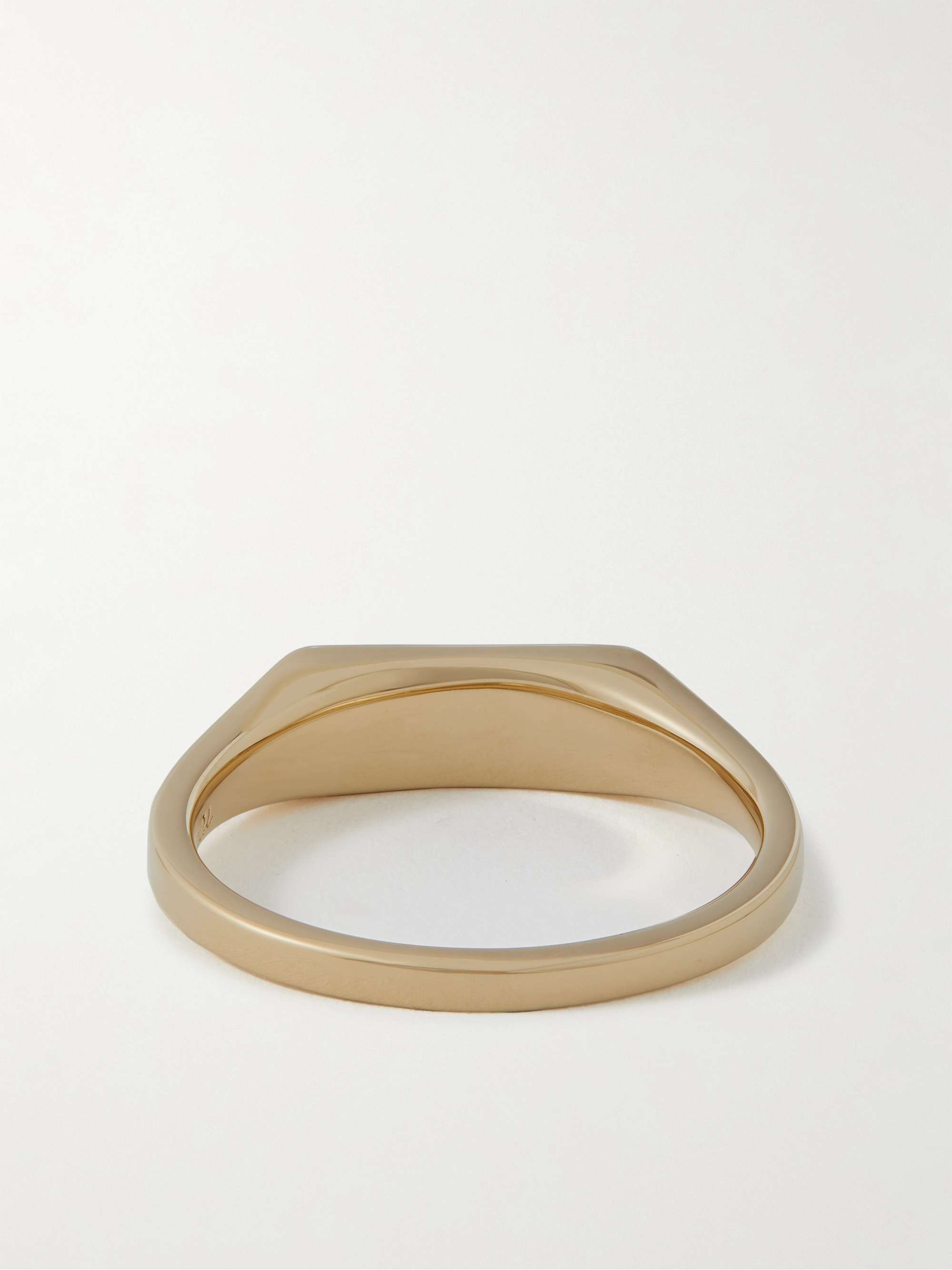 MIANSAI Thin Lennox Gold Vermeil Onyx Ring