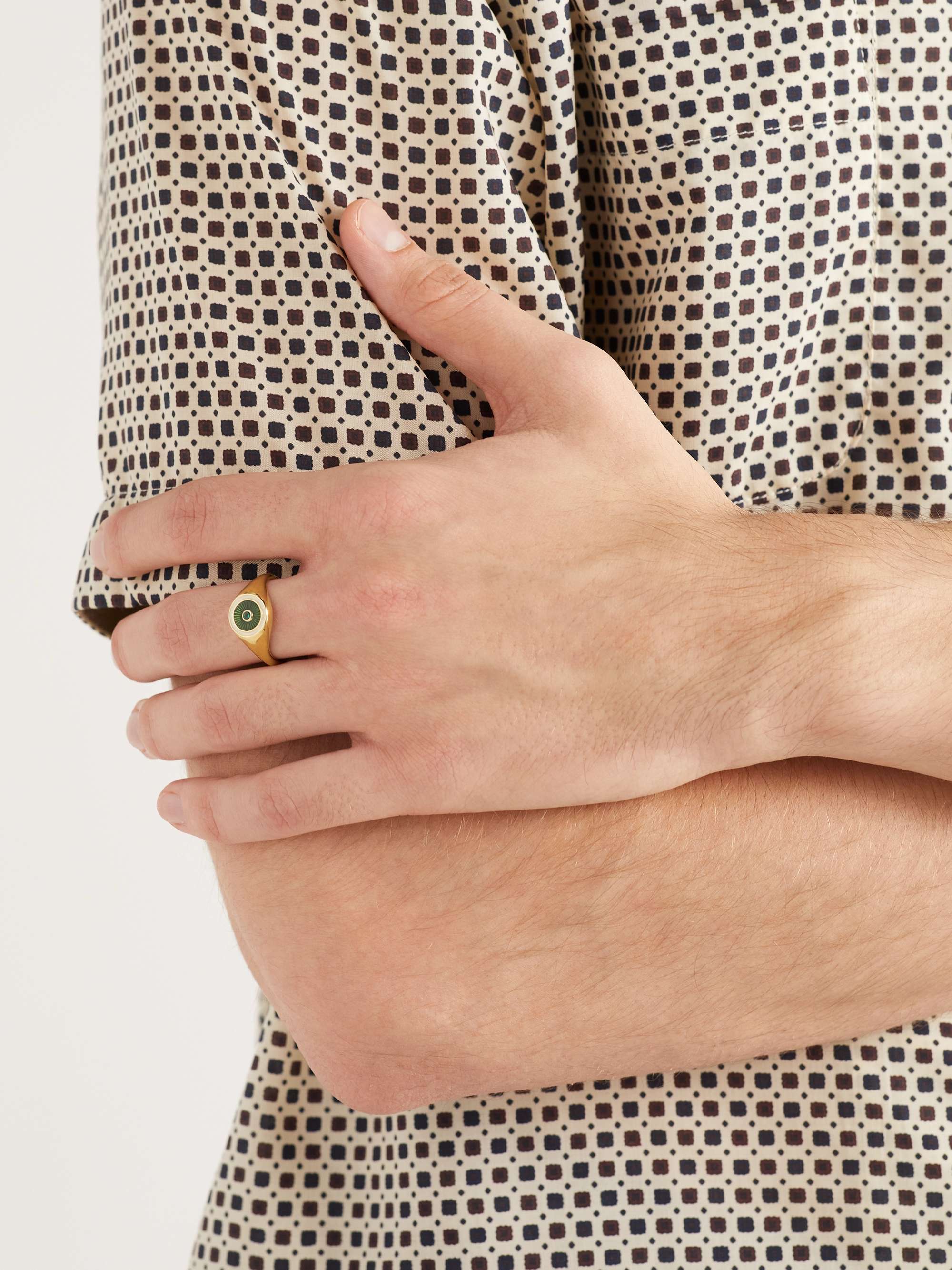 MIANSAI Opus Gold Vermeil, Chalcedony and Enamel Ring