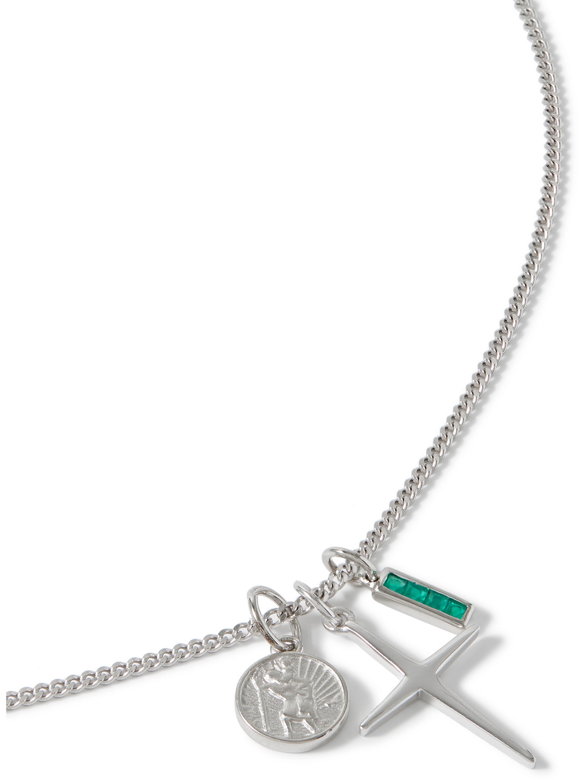 MIANSAI AEGIS TRILOGY SILVER AGATE PENDANT NECKLACE 