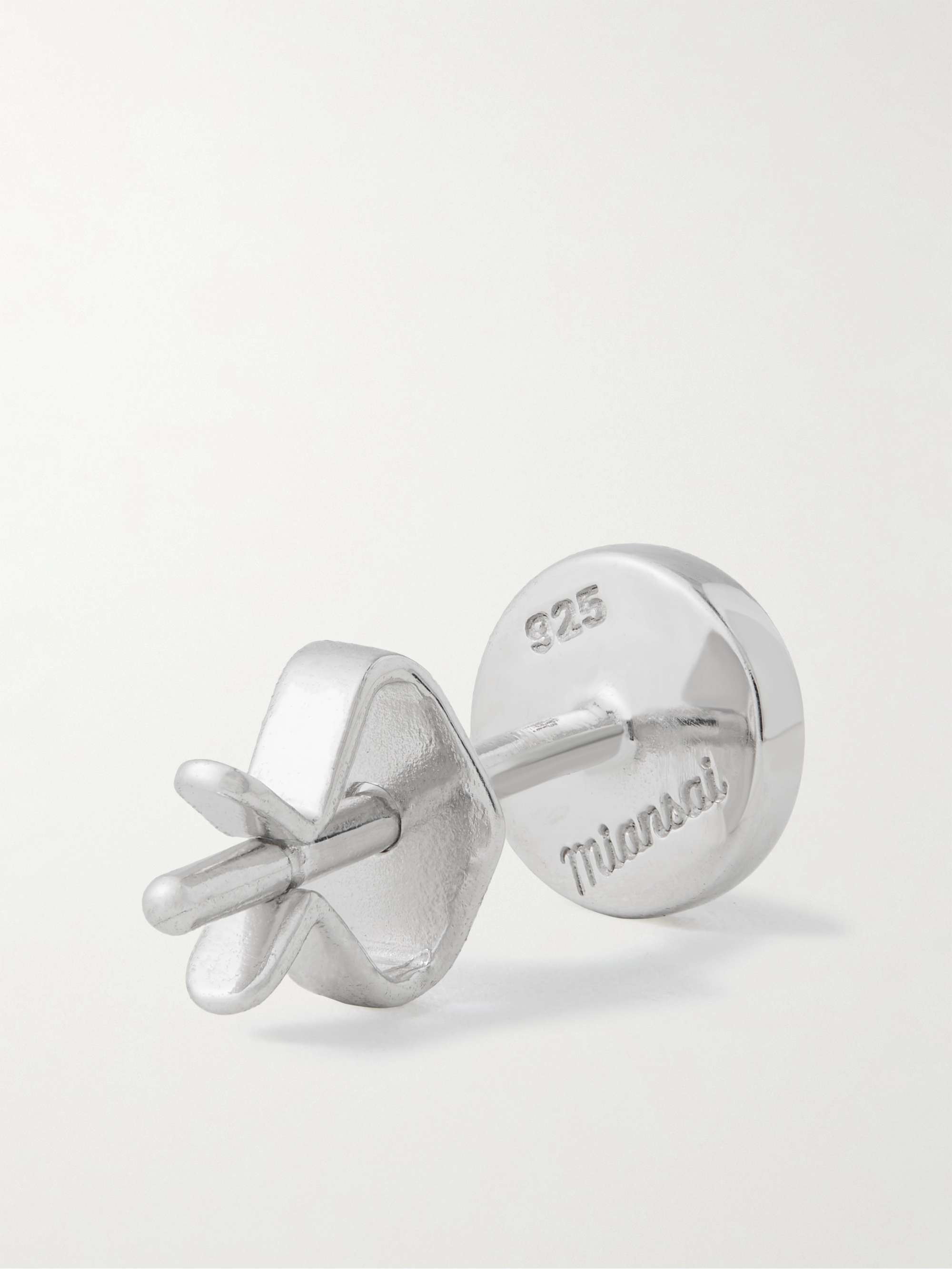 MIANSAI Opus Sterling Silver, Enamel and Sapphire Single Earring
