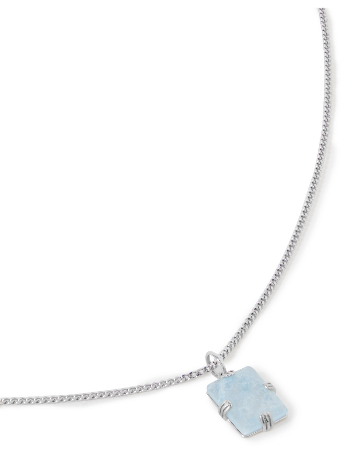 MIANSAI LENNOX STERLING SILVER CHALCEDONY PENDANT NECKLACE