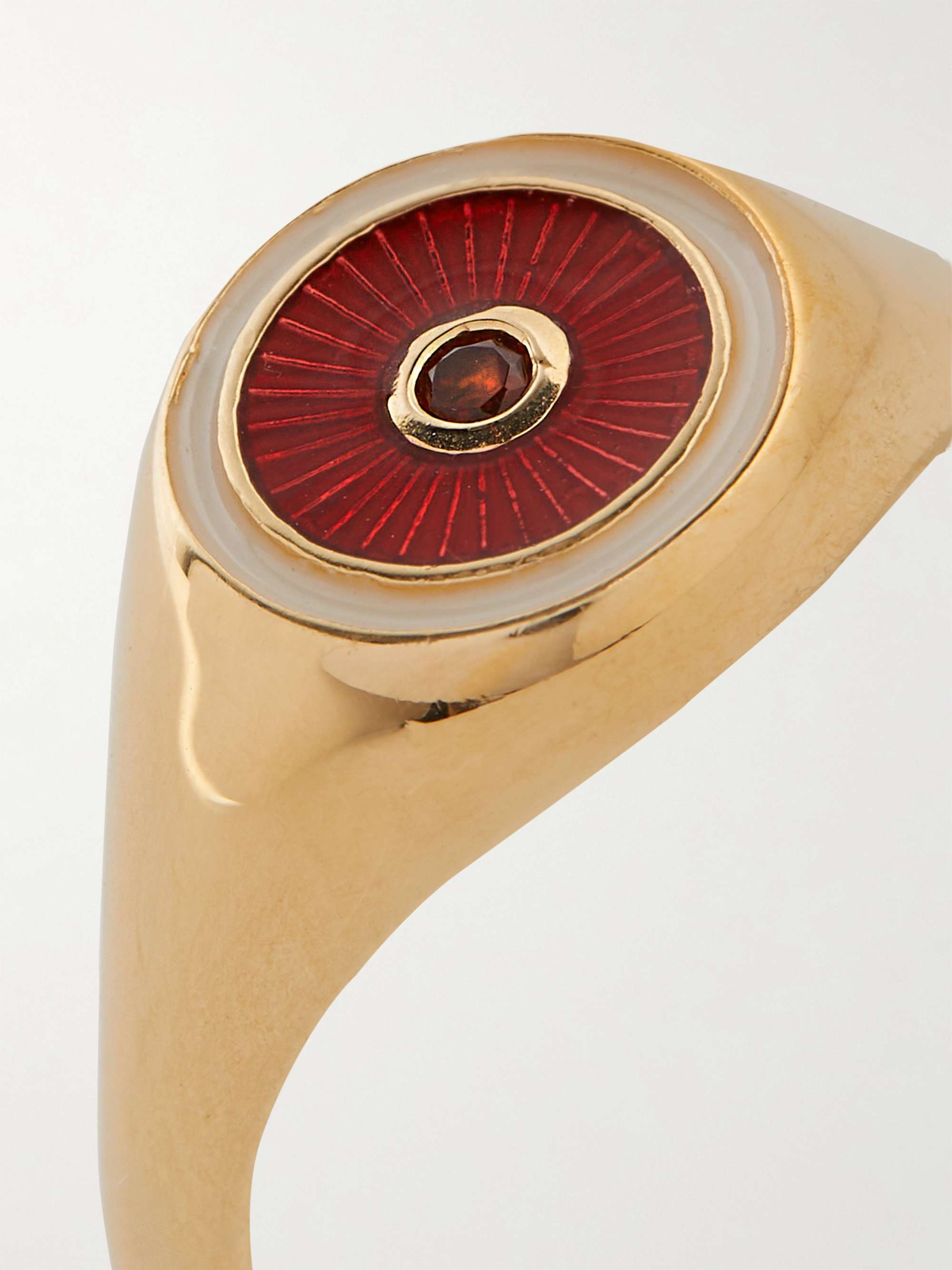 MIANSAI Opus Gold Vermeil, Chalcedony and Enamel Ring