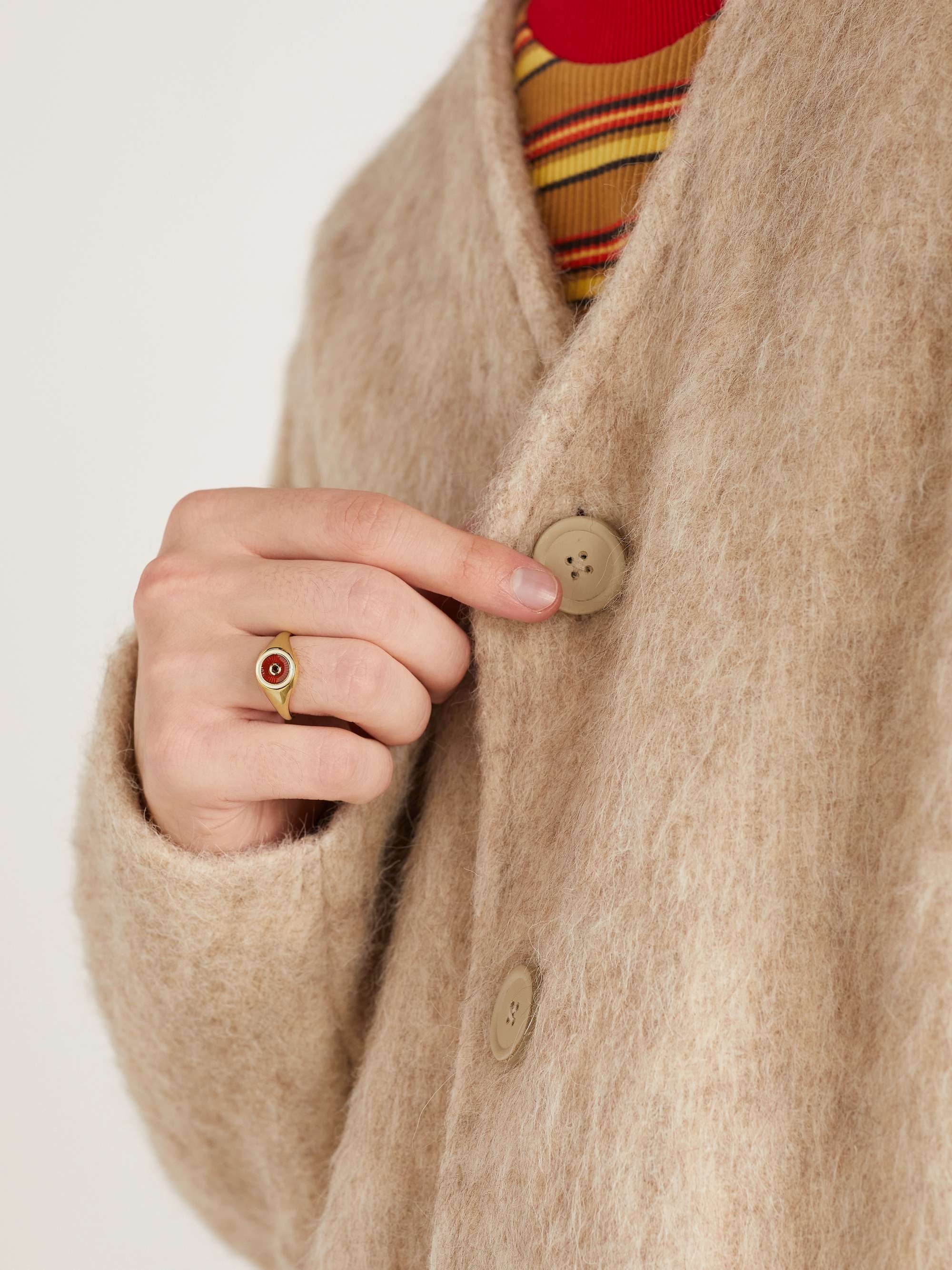 MIANSAI Opus Gold Vermeil, Chalcedony and Enamel Ring
