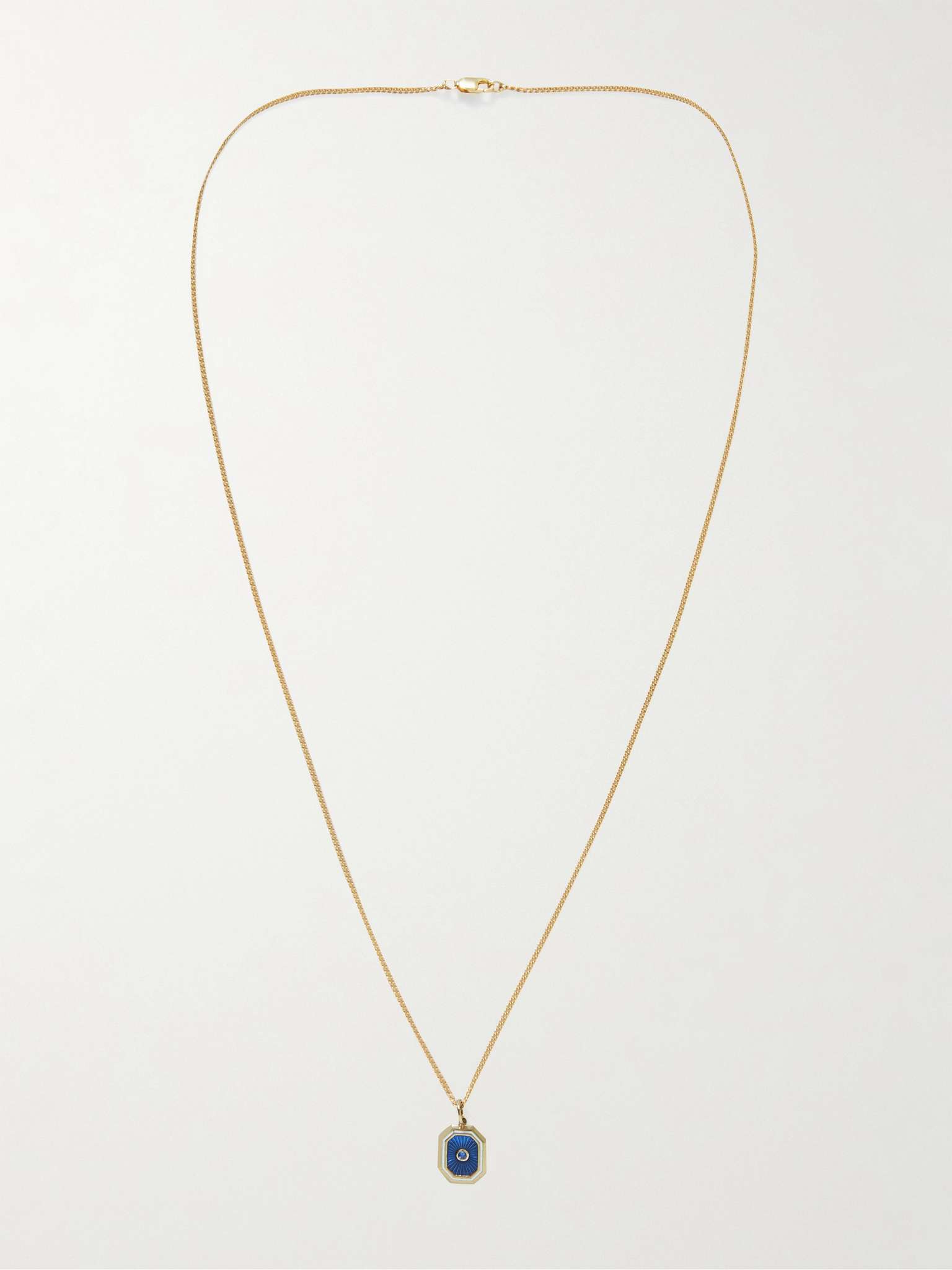 MIANSAI Umbra Gold Vermeil, Enamel and Sapphire Necklace for Men | MR