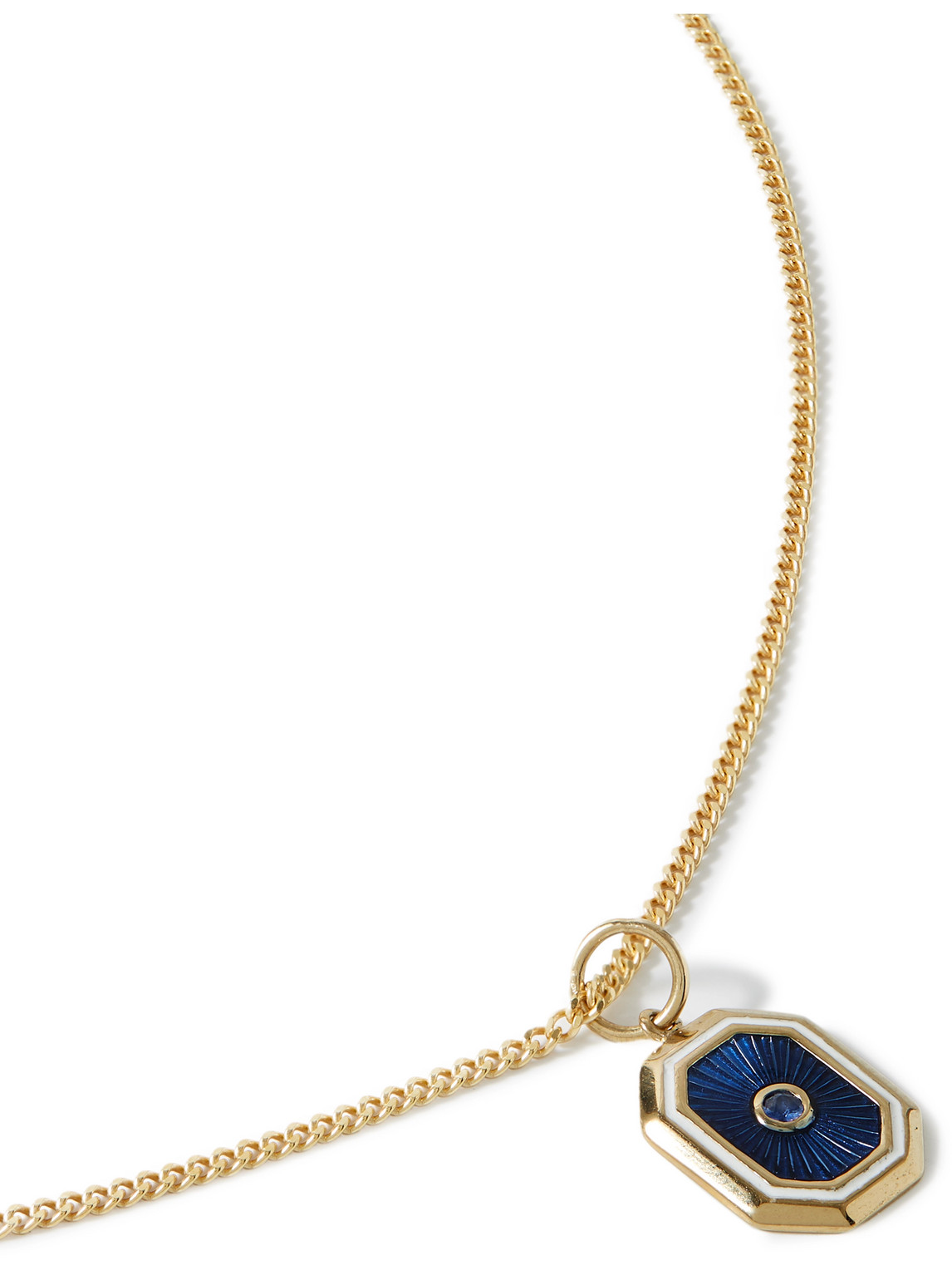 Miansai Umbra Gold Vermeil, Enamel And Sapphire Necklace
