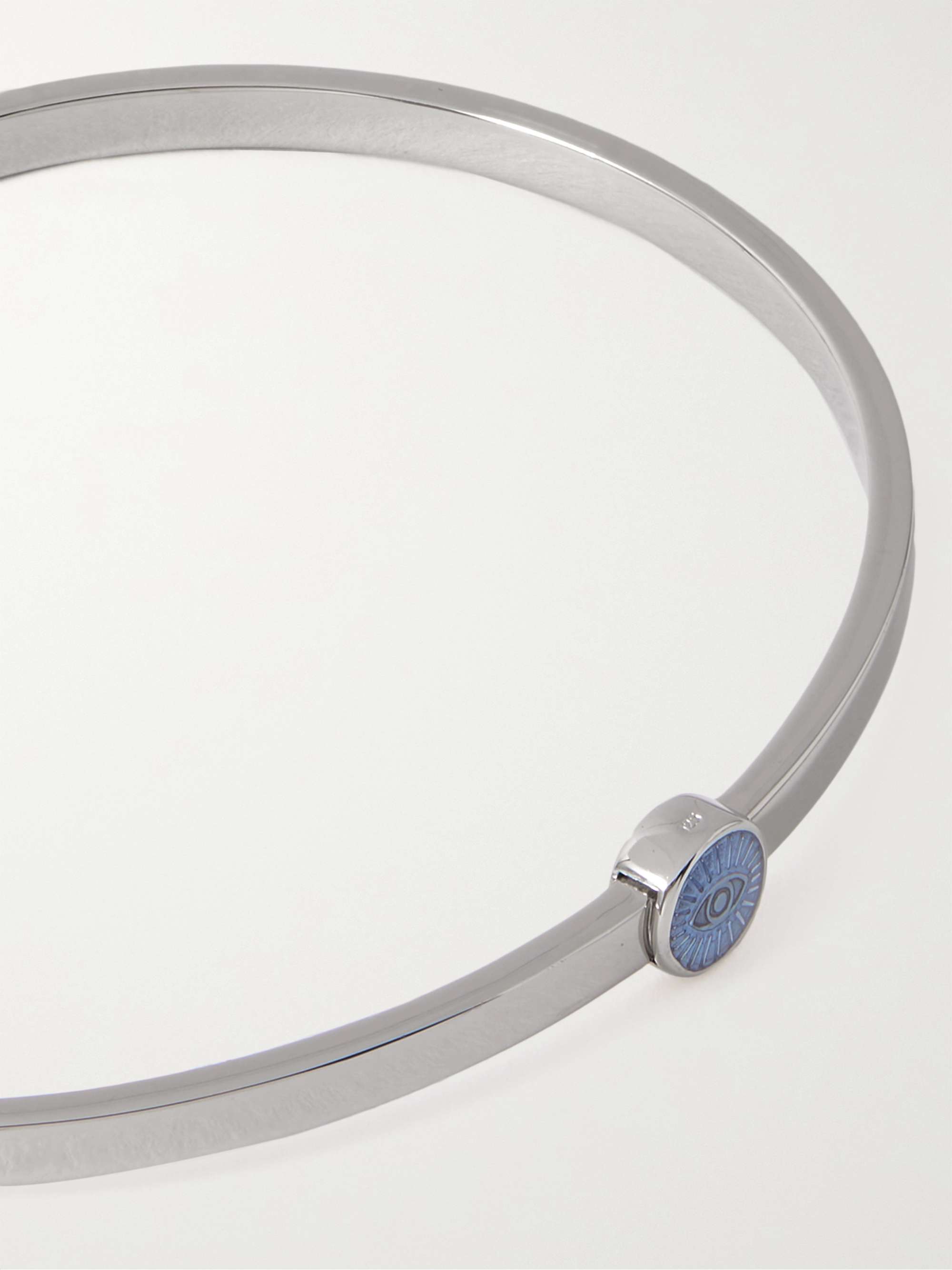 MIANSAI Eye of Time Sterling Silver and Enamel Bracelet