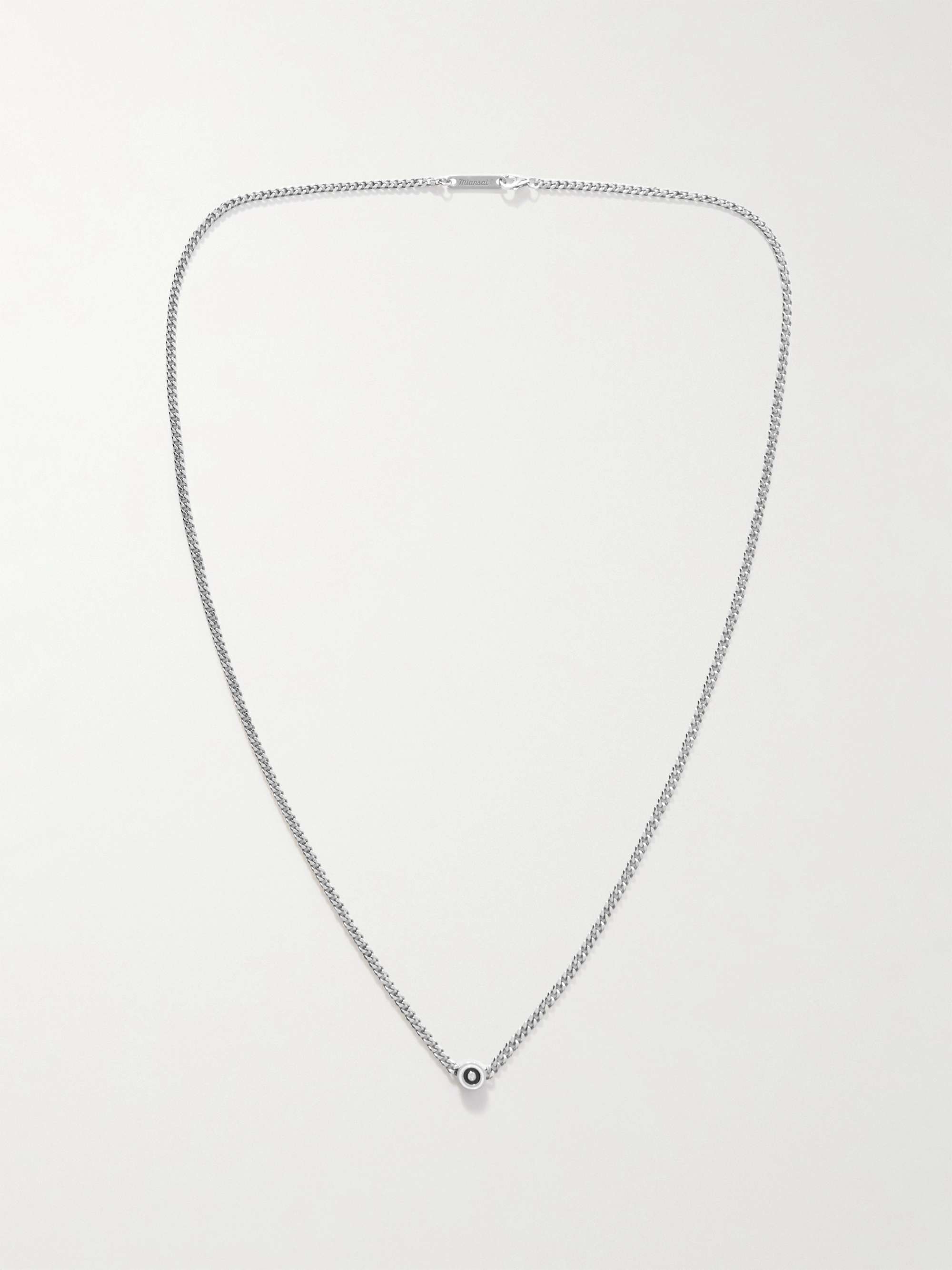 MIANSAI Opus Sterling Silver, Enamel and Sapphire Pendant Necklace
