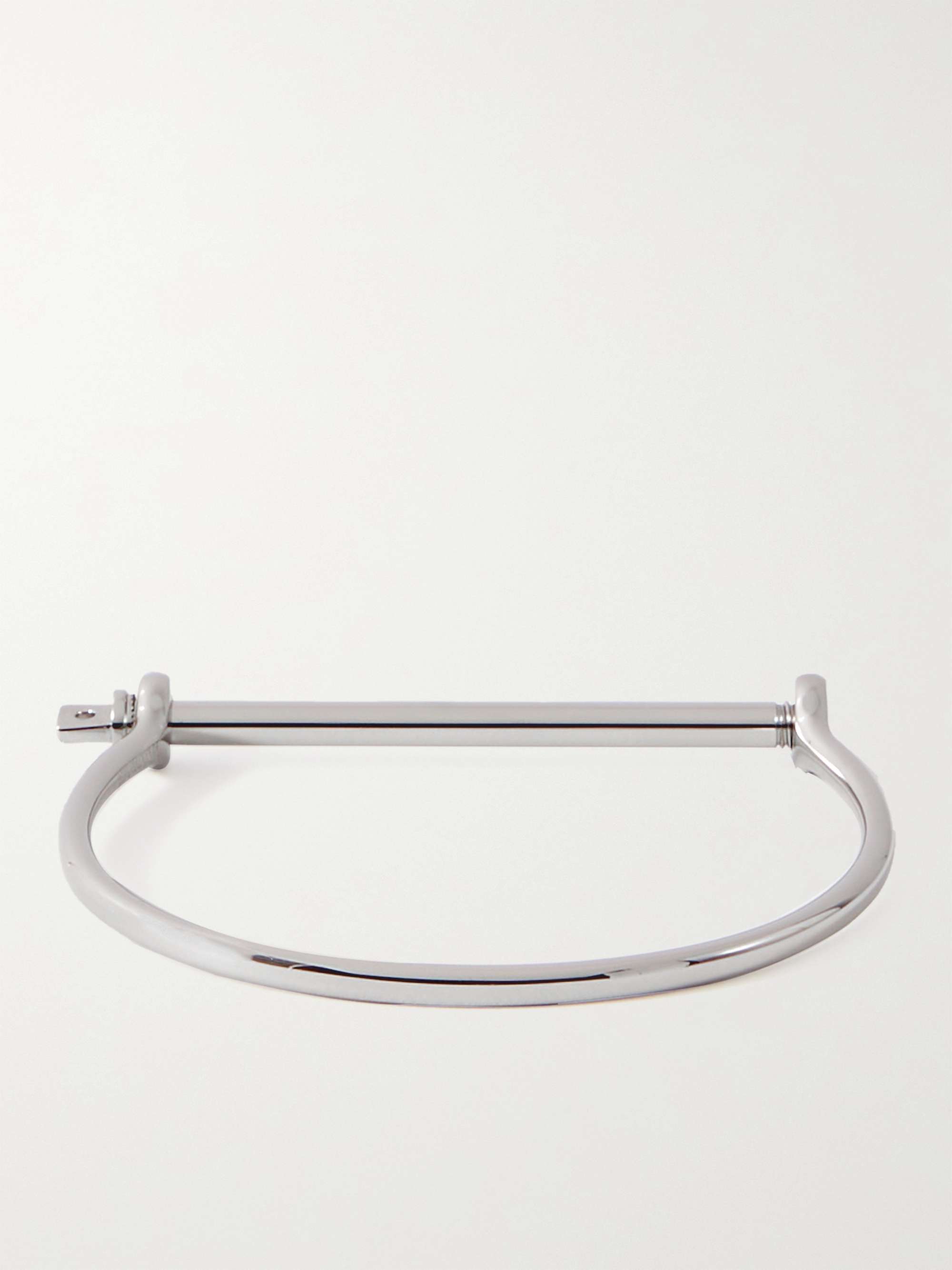 MIANSAI Thin Screw Rhodium-Plated Bracelet