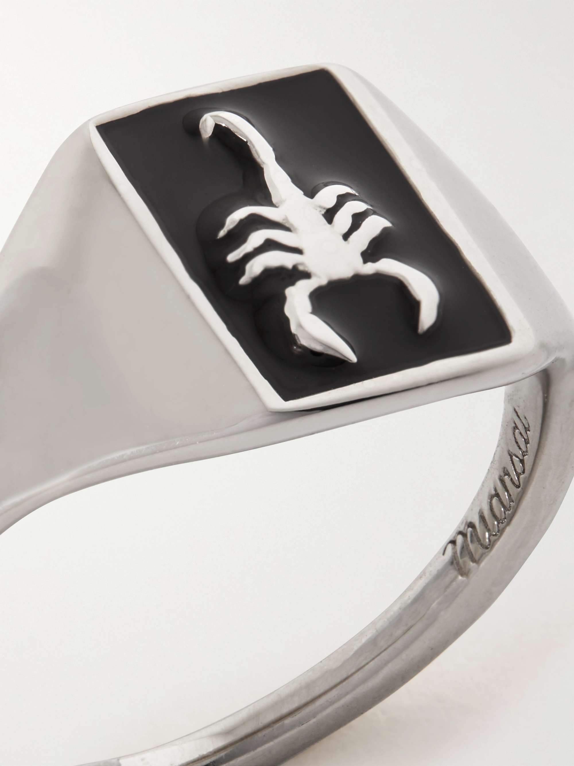 MIANSAI Scorpius Sterling Silver Enamel Ring