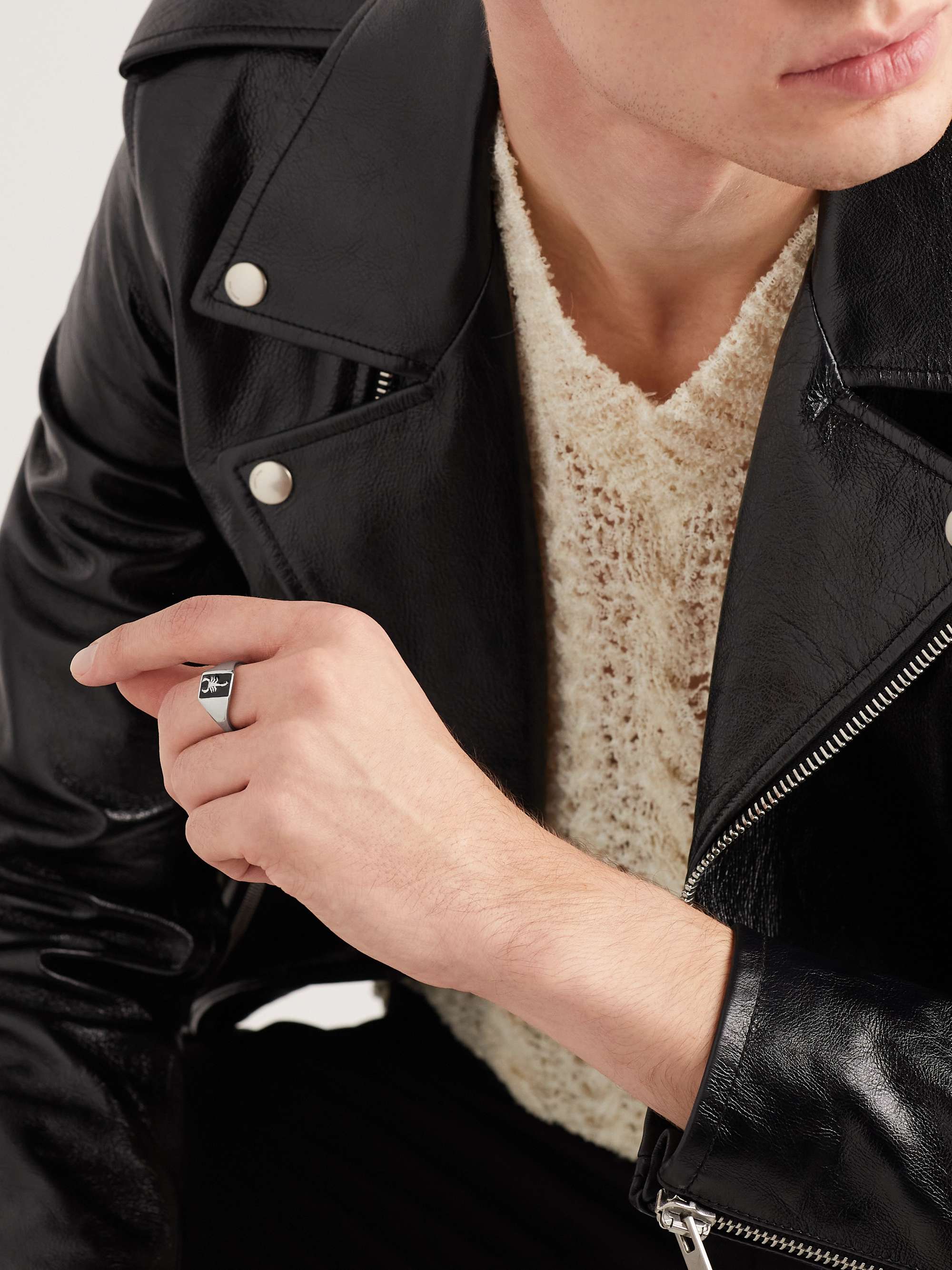 MIANSAI Scorpius Sterling Silver Enamel Ring