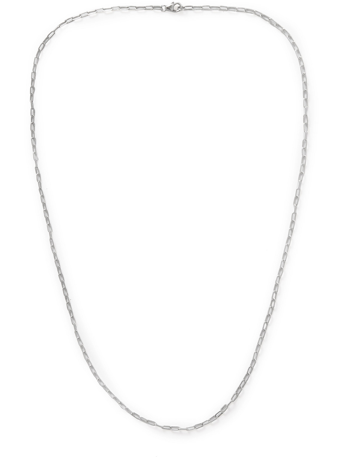 Miansai Volt Link Rhodium-plated Chain Necklace In Polished Silver