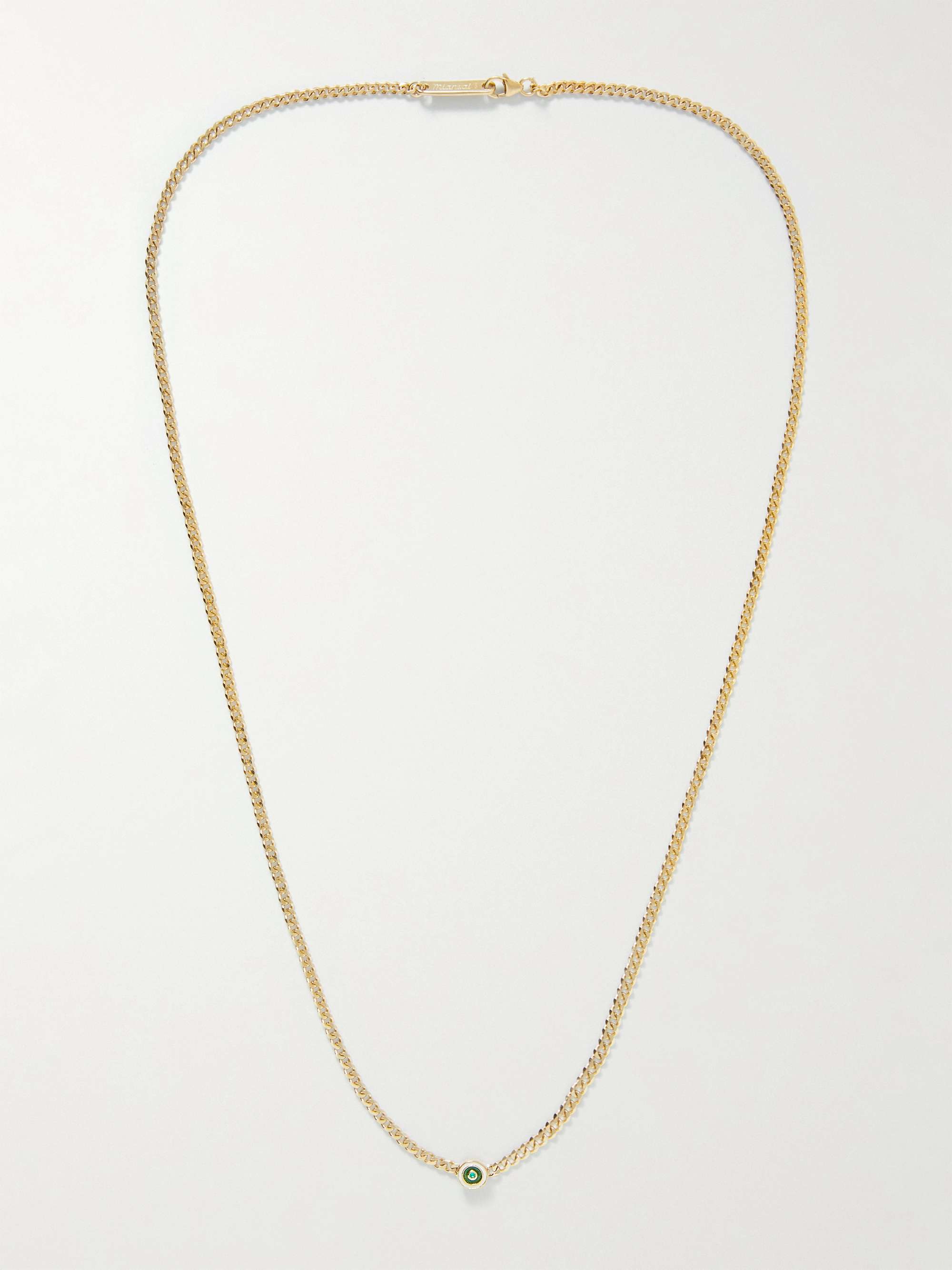 MIANSAI Opus Gold Vermeil, Enamel and Chalcedony Pendant Necklace
