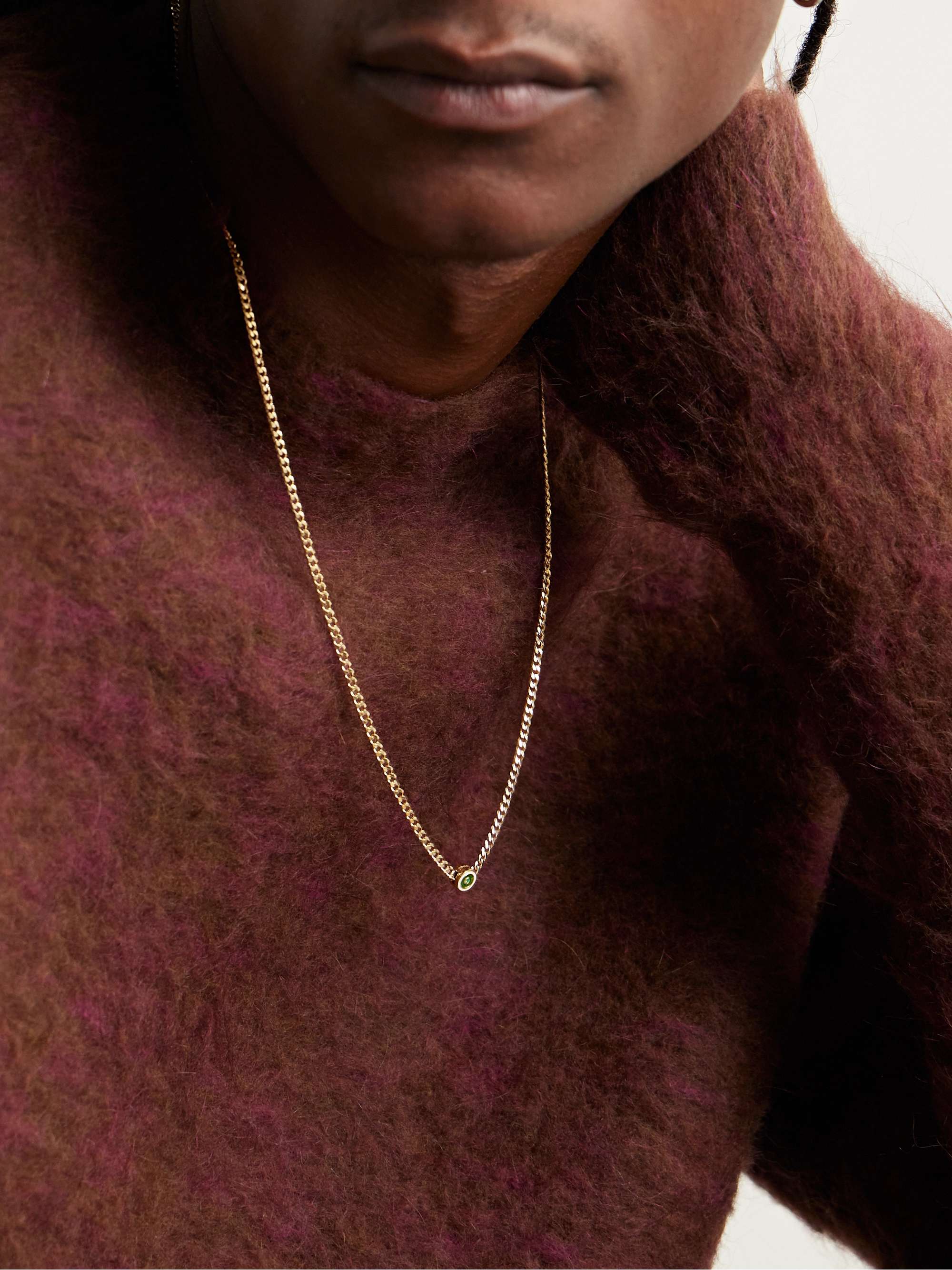 MIANSAI Opus Gold Vermeil, Enamel and Chalcedony Pendant Necklace