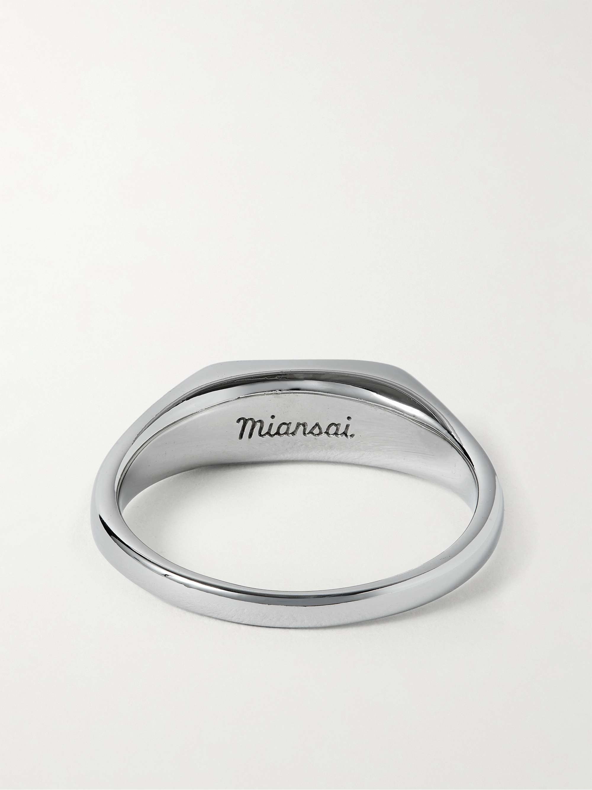 MIANSAI Pax Sterling Silver, Enamel and Diamond Ring