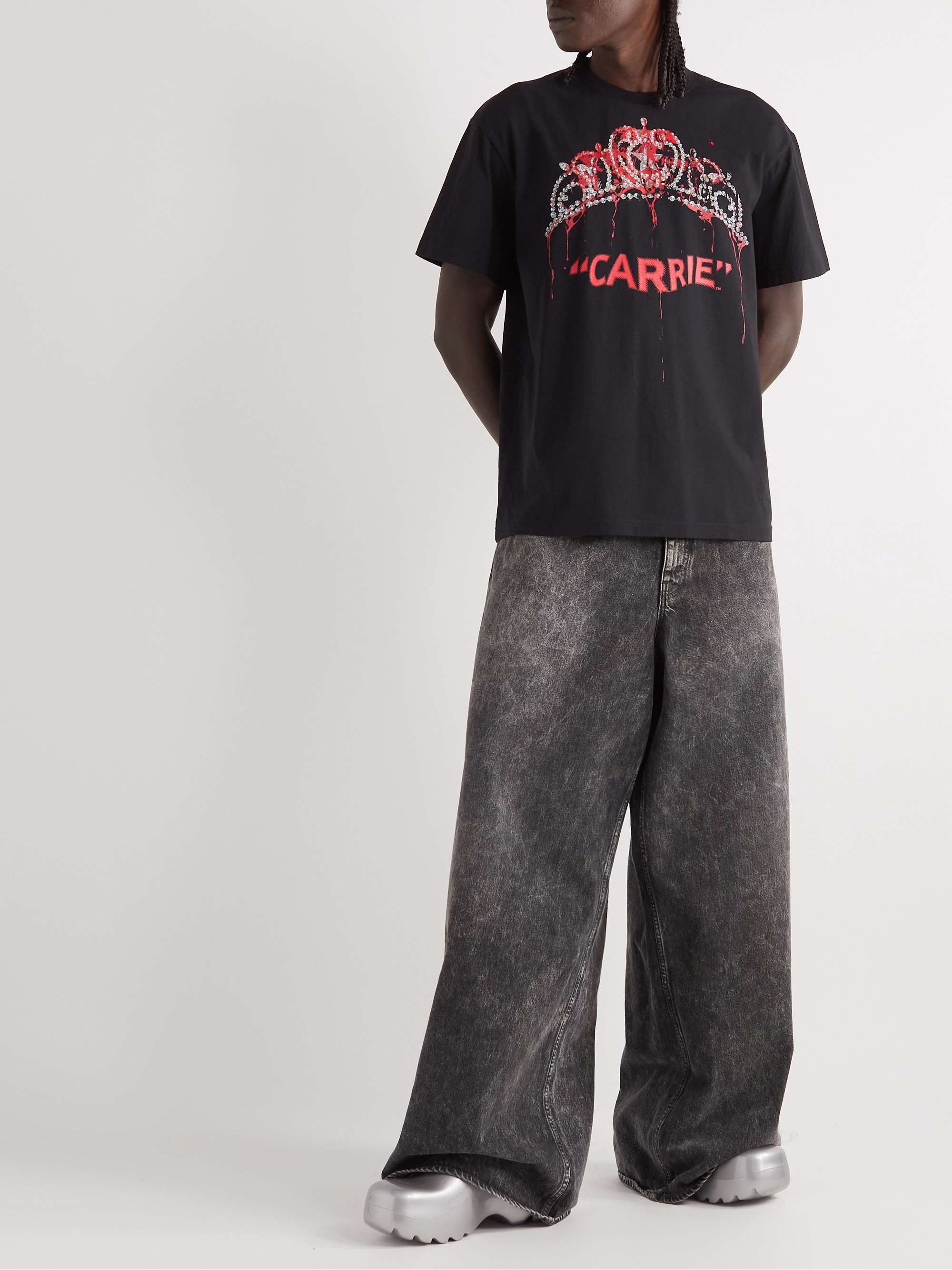 JW ANDERSON + Carrie Printed Cotton-Jersey T-Shirt