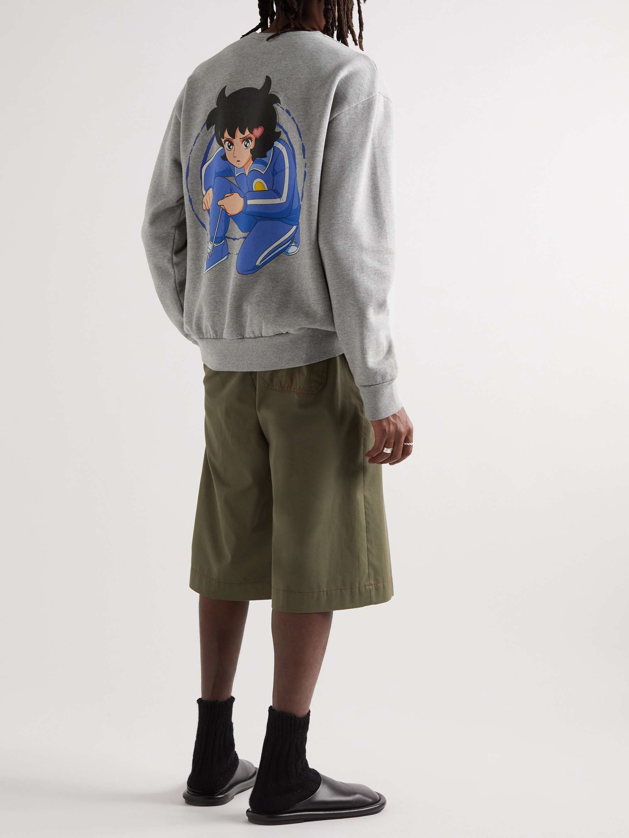 JW ANDERSON Printed Cotton-Jersey Sweater