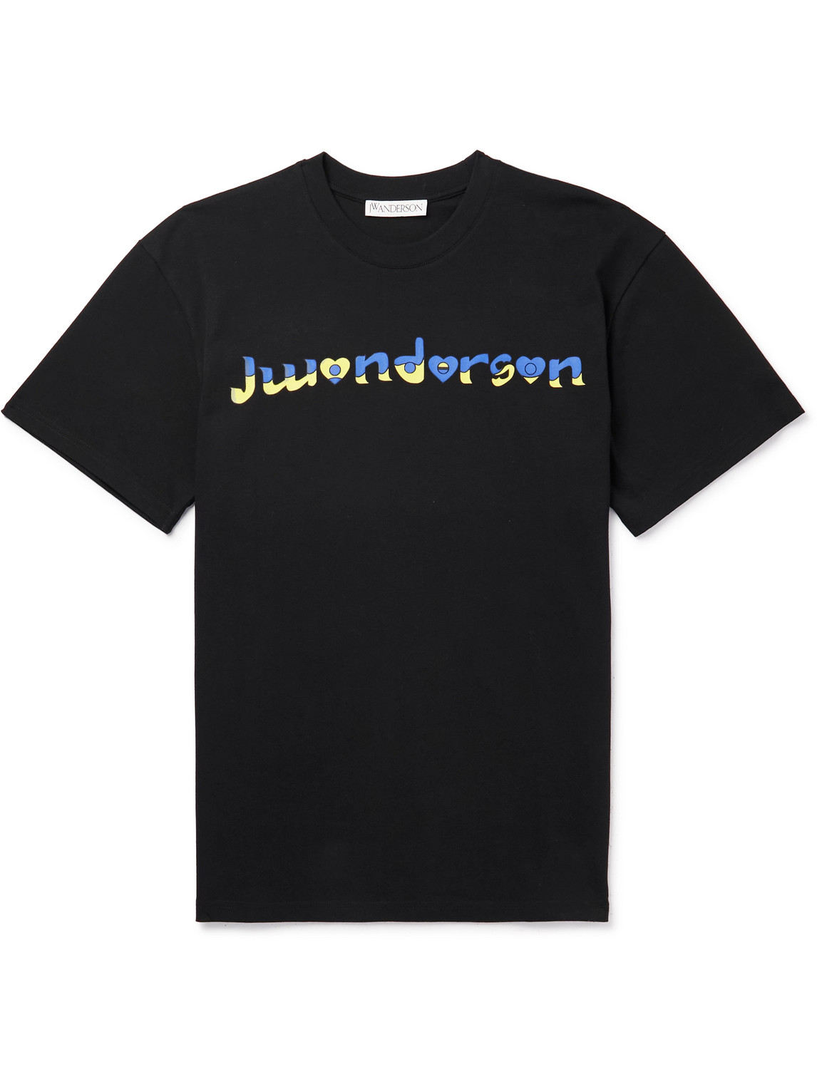 Jw Anderson Run Hany Logo-print Cotton-jersey T-shirt In Black